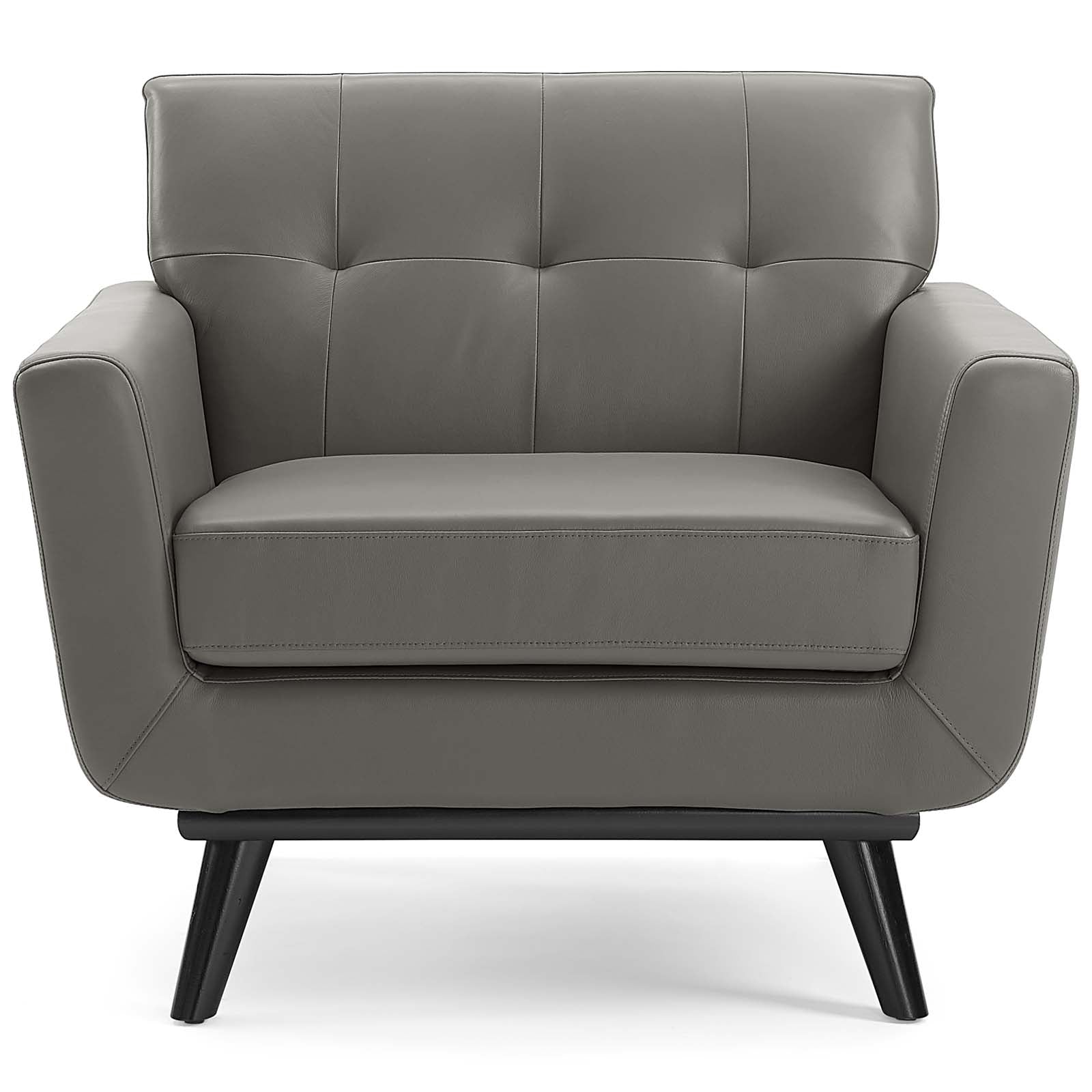 Engage Top-Grain Leather Living Room Lounge Accent Armchair view 6