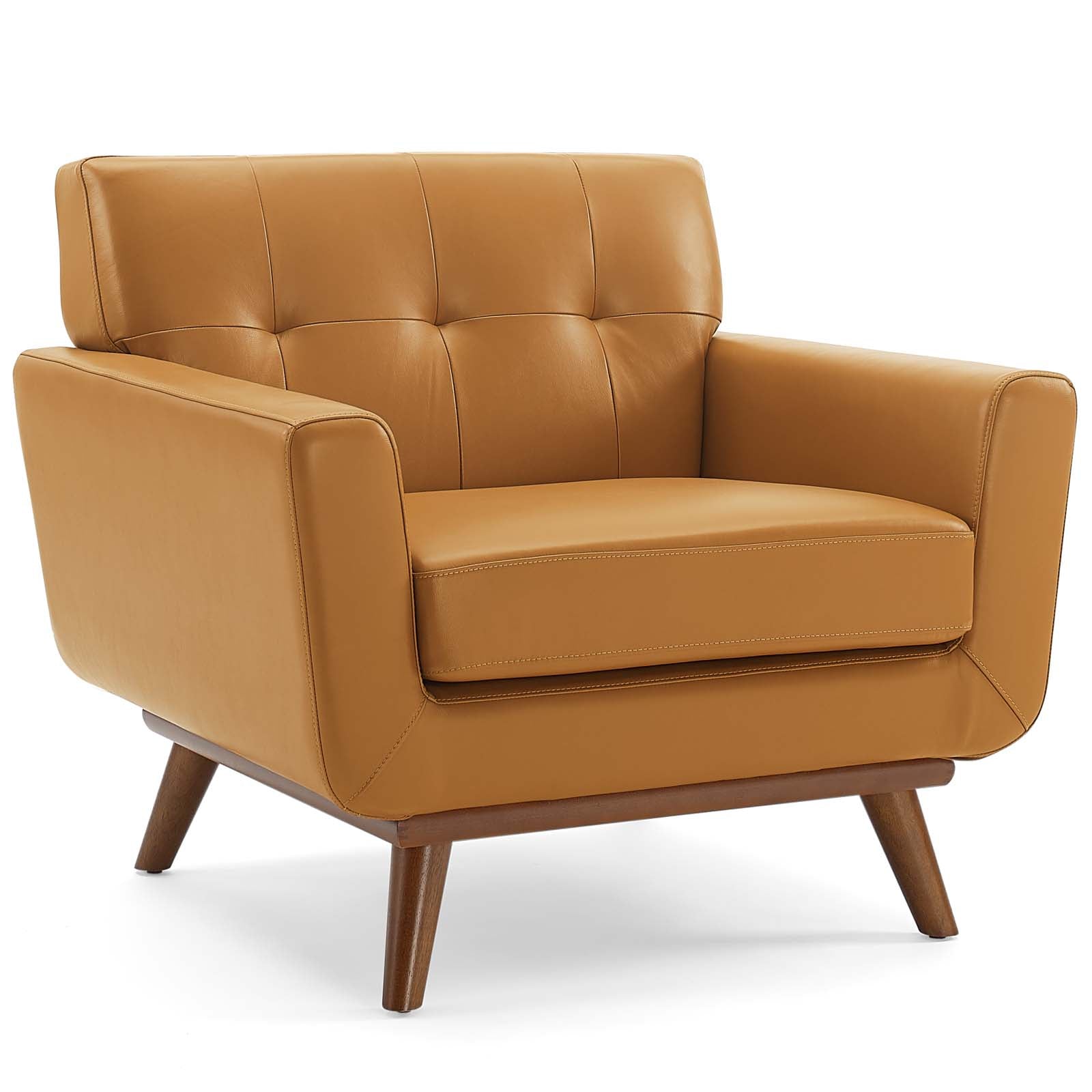 Engage Top-Grain Leather Living Room Lounge Accent Armchair view 8