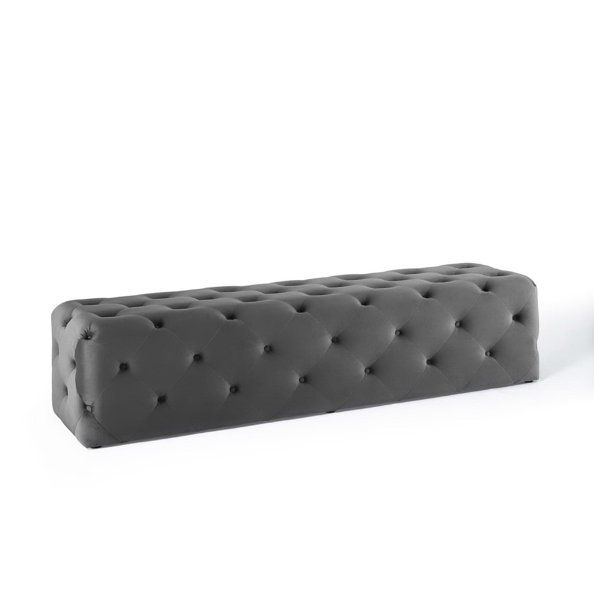 Amour 72″ Tufted Button Entryway Performance Velvet Bench view 1