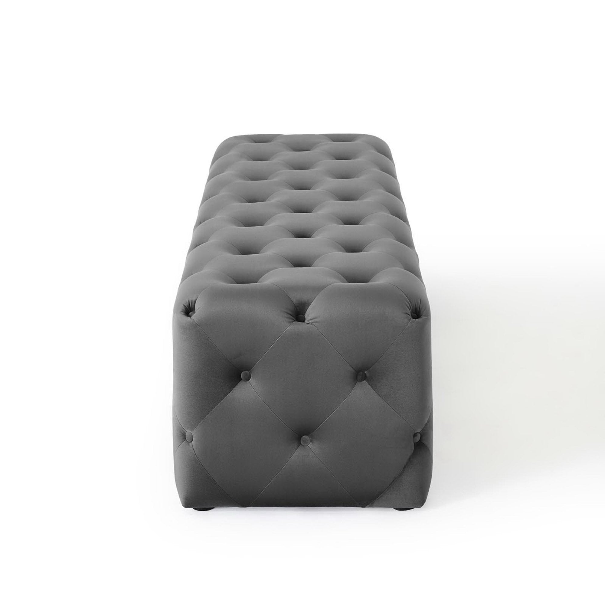 Amour 72″ Tufted Button Entryway Performance Velvet Bench view 5