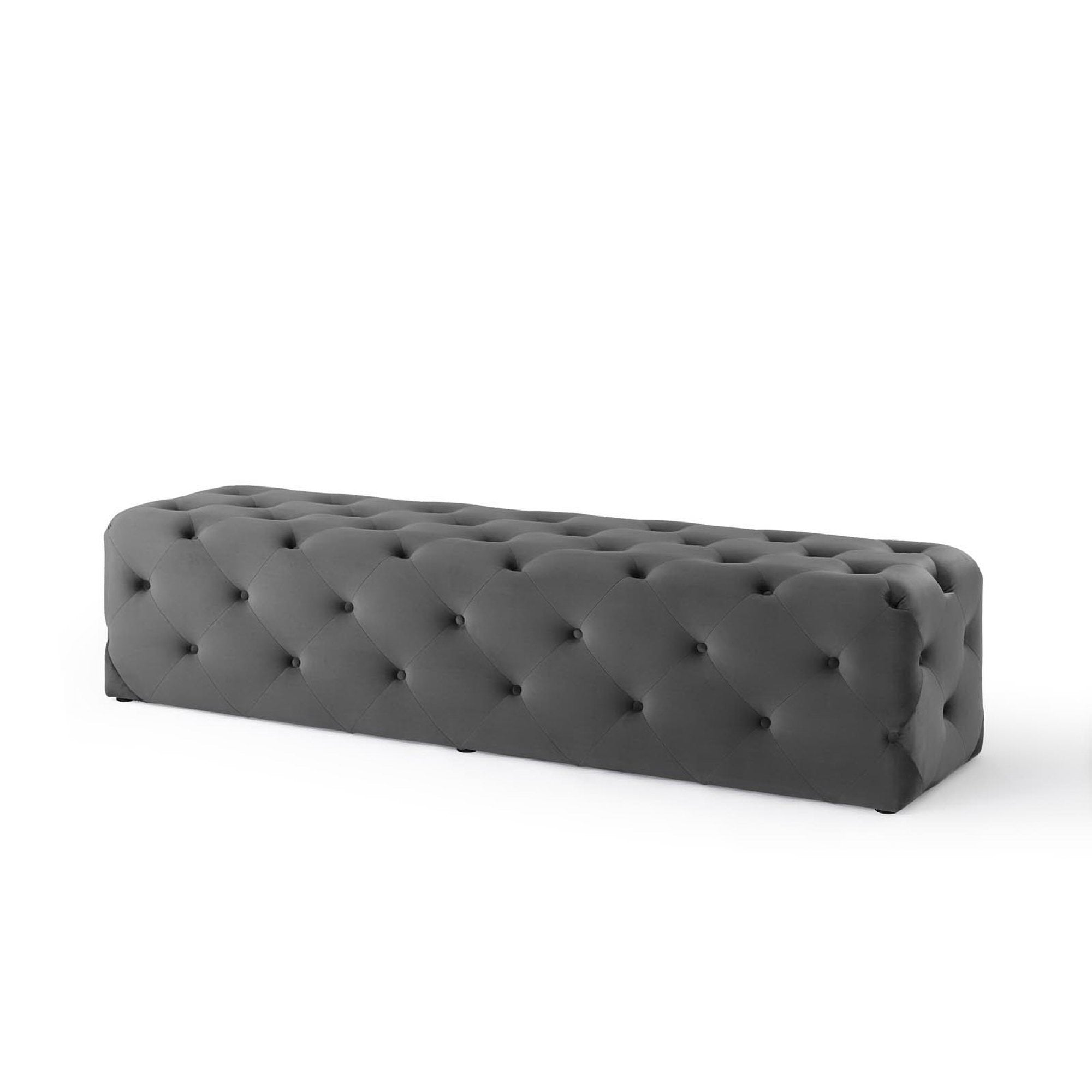 Amour 72″ Tufted Button Entryway Performance Velvet Bench view 4