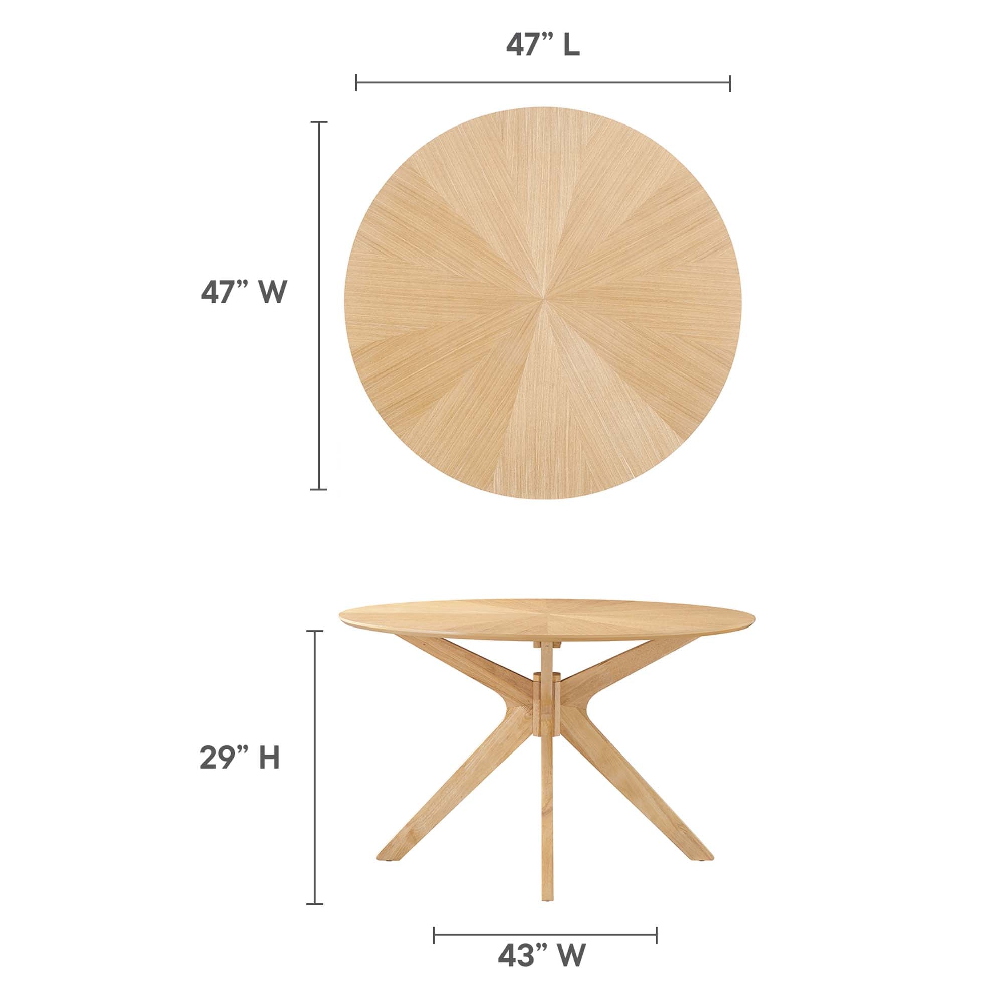 Crossroads 47″ Round Wood Dining Table view 4