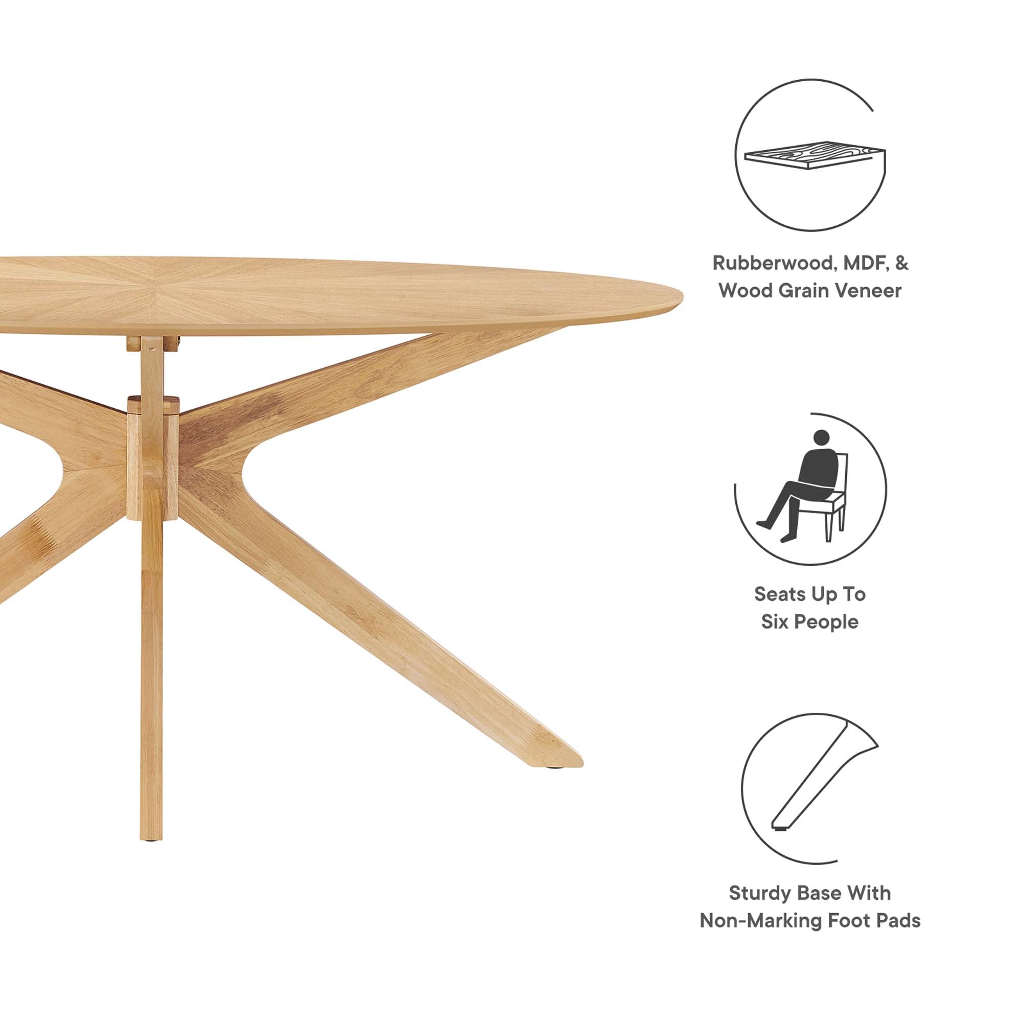 Crossroads Wood Dining Table view 3