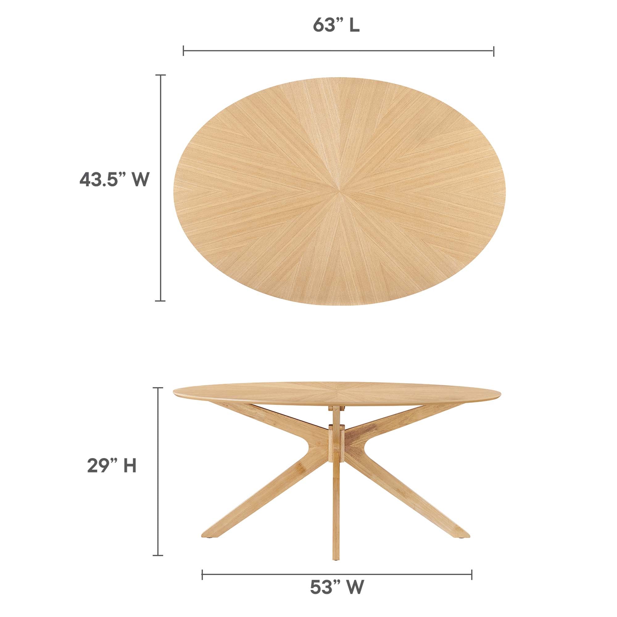 Crossroads Wood Dining Table view 4