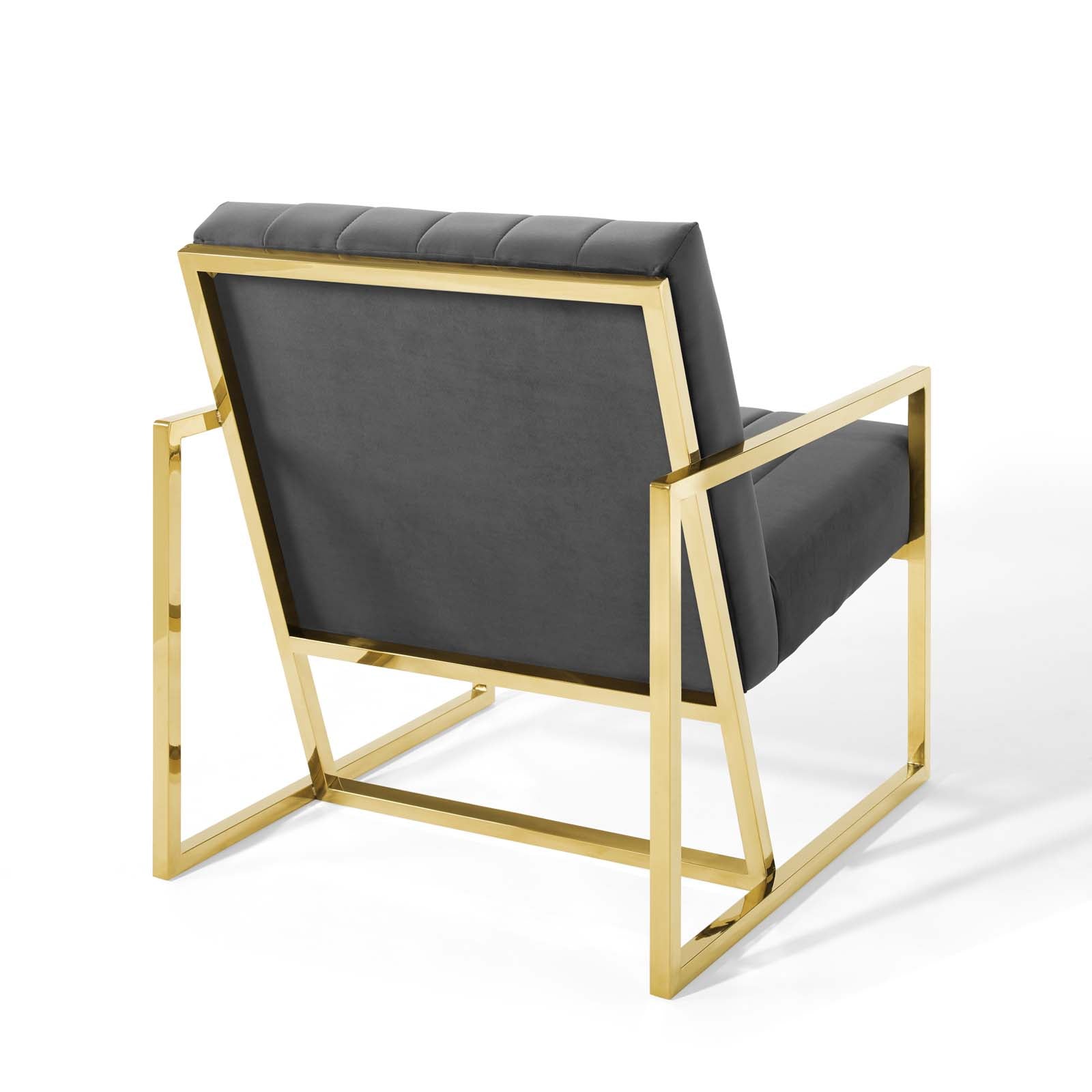 Inspire Channel Tufted Performance Velvet Armchair view 7