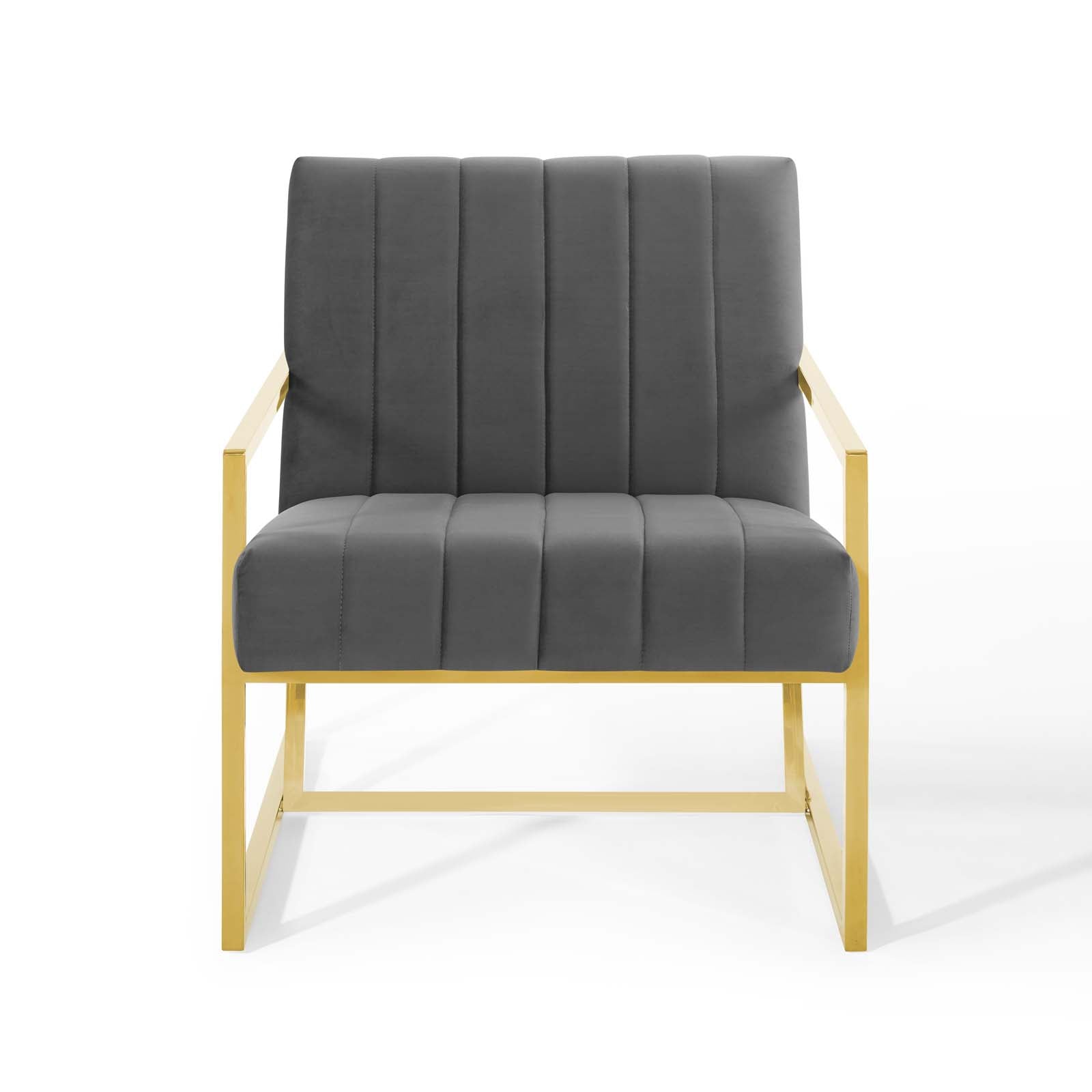 Inspire Channel Tufted Performance Velvet Armchair view 8