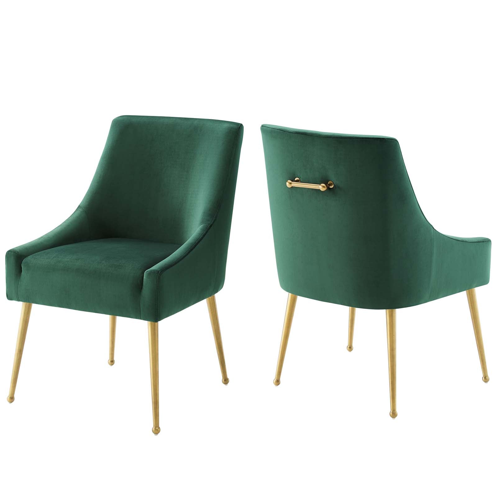 Discern Upholstered Performance Velvet Dining Chair Set of 2 view 6
