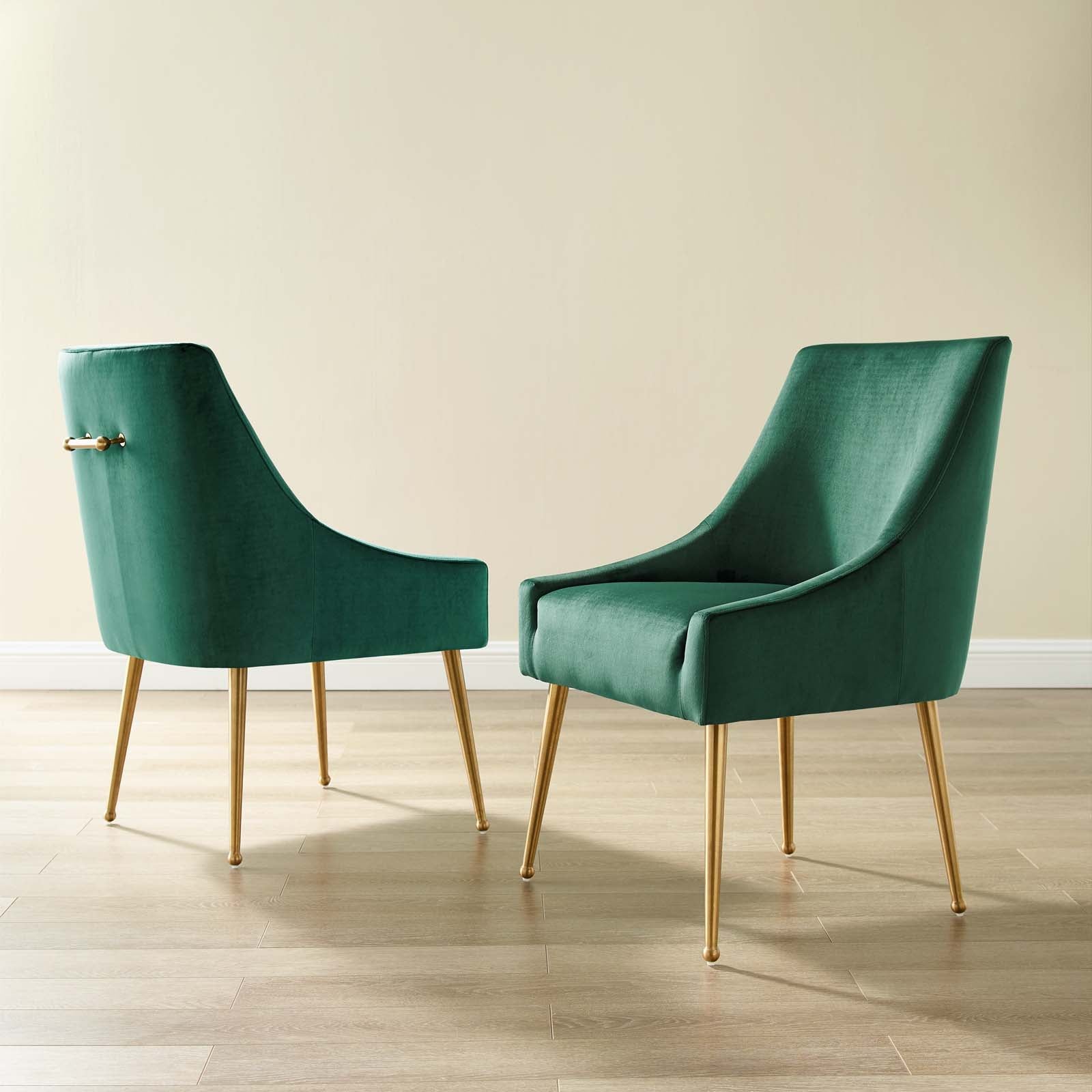 Discern Upholstered Performance Velvet Dining Chair Set of 2 view 5