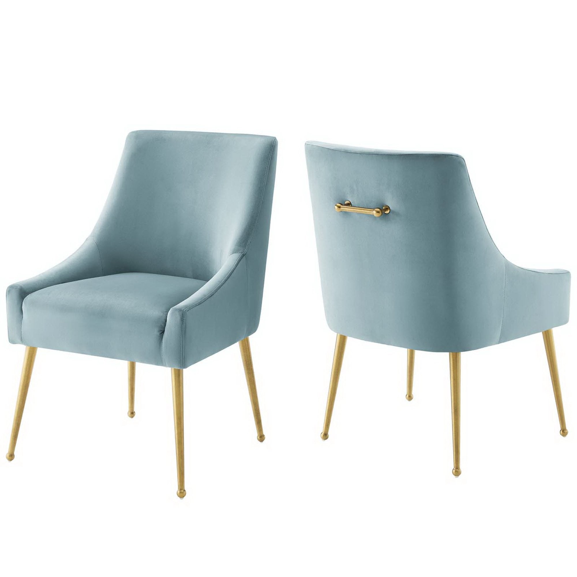 Discern Upholstered Performance Velvet Dining Chair Set of 2 view 1