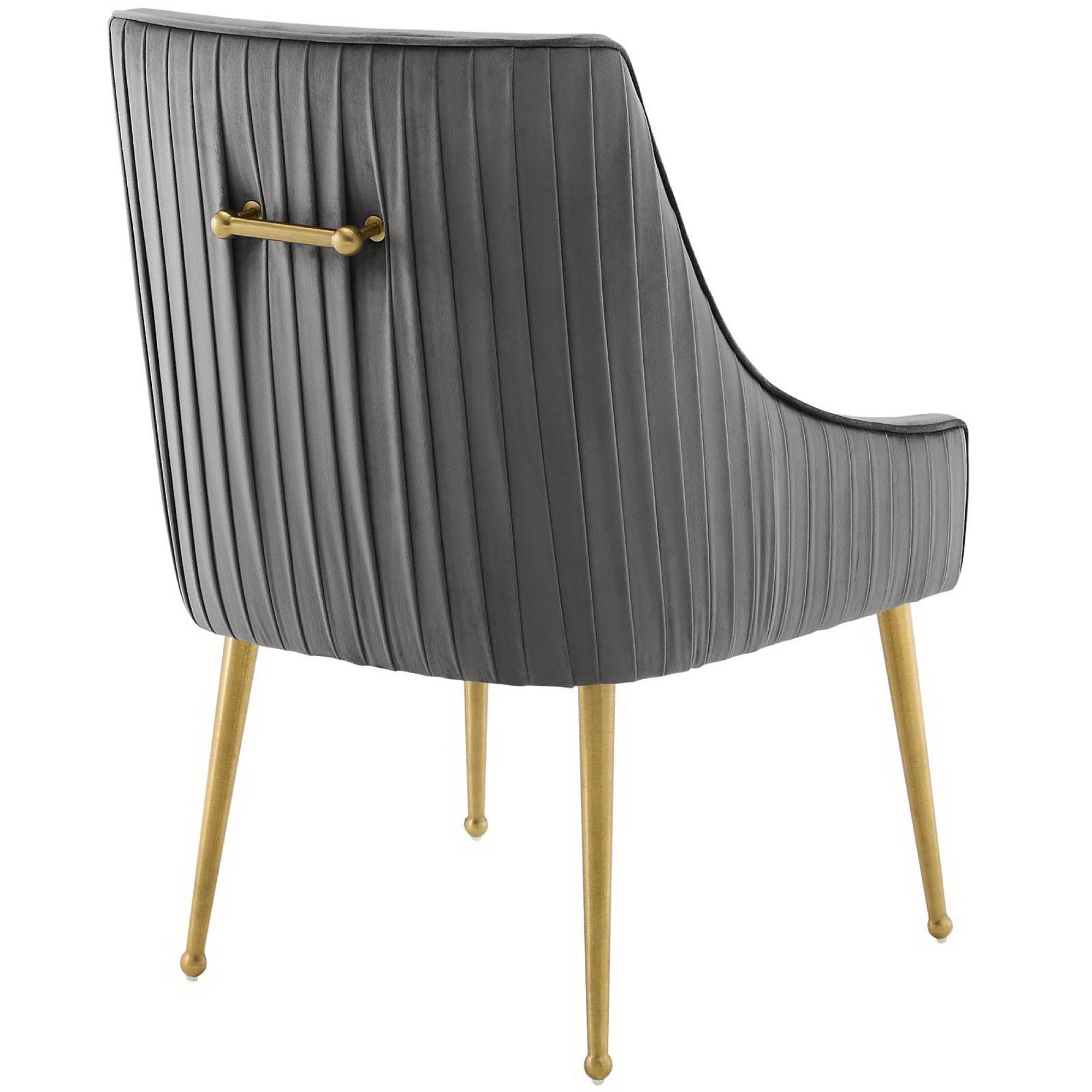 Discern Pleated Back Upholstered Performance Velvet Dining Chair Set of 2 view 4