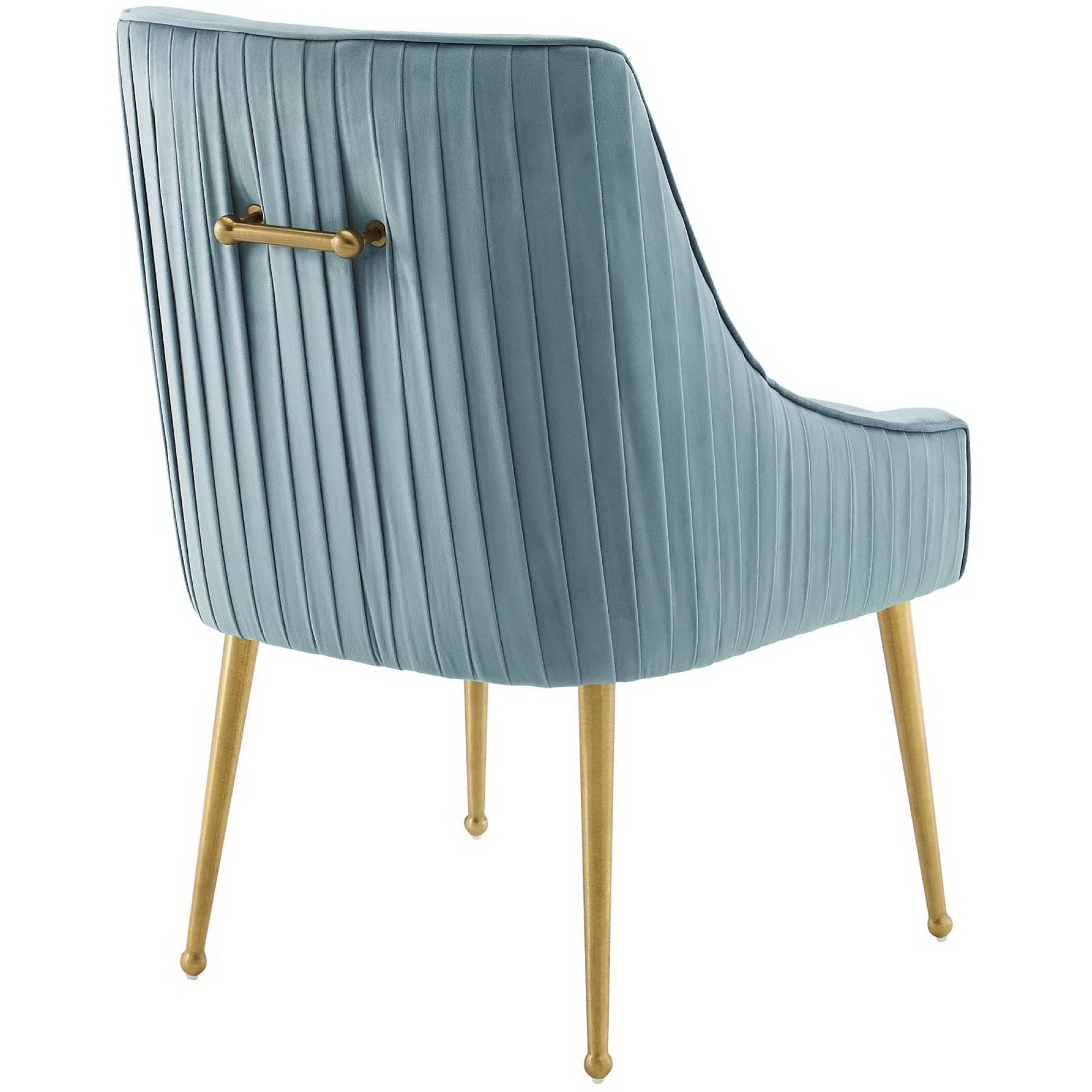 Discern Pleated Back Upholstered Performance Velvet Dining Chair Set of 2 view 8