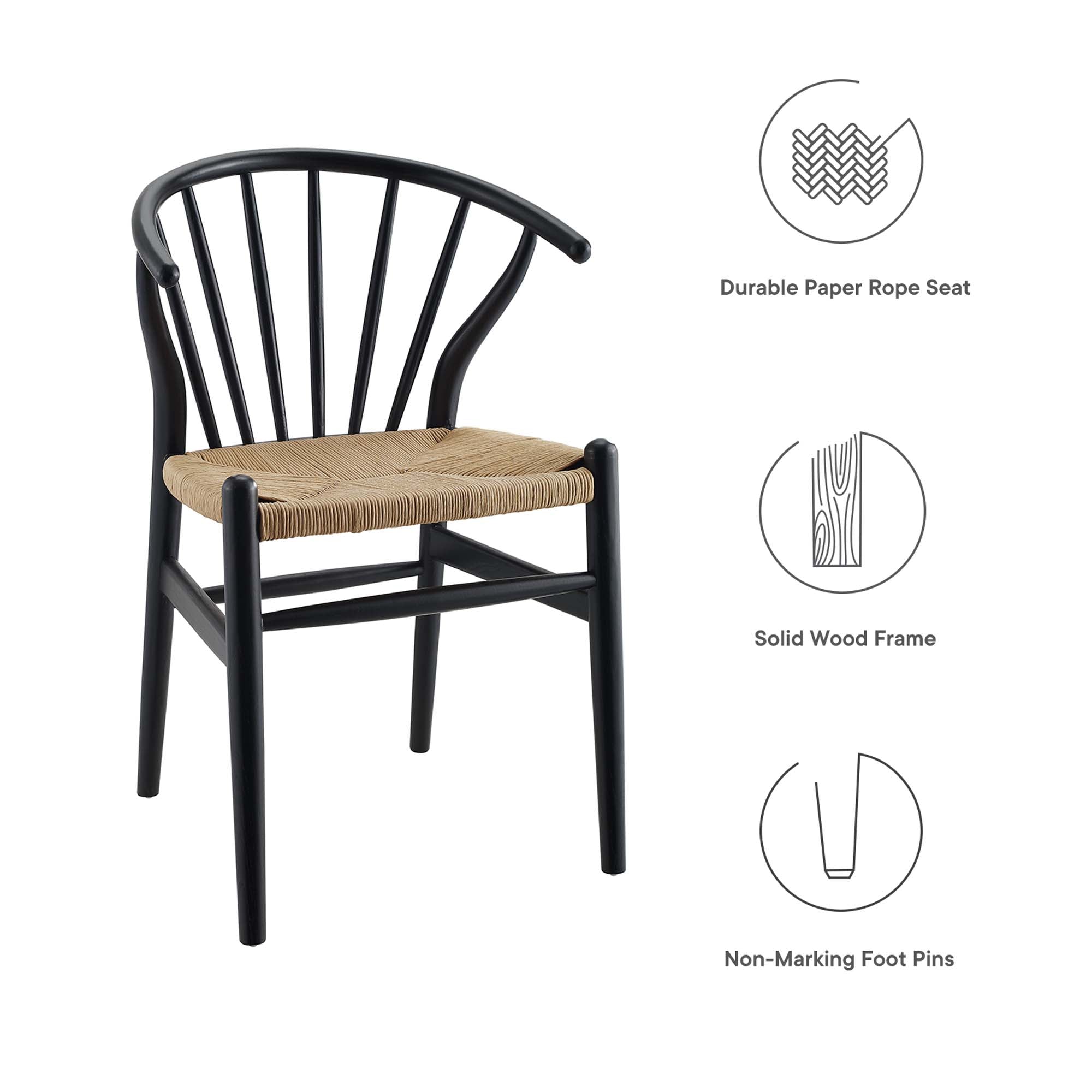 Flourish Spindle Wood Dining Side Chair Set of 2 view 3