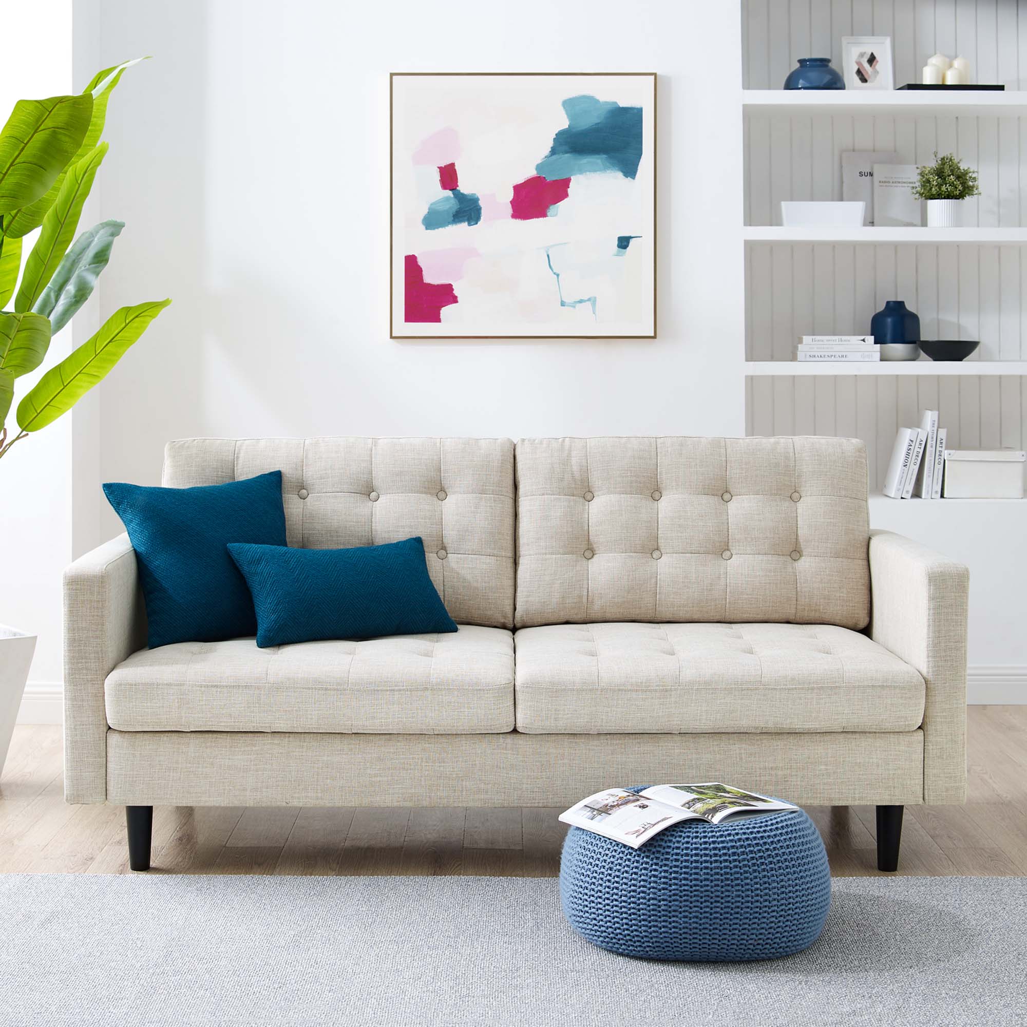 Exalt Tufted Fabric Sofa view 2