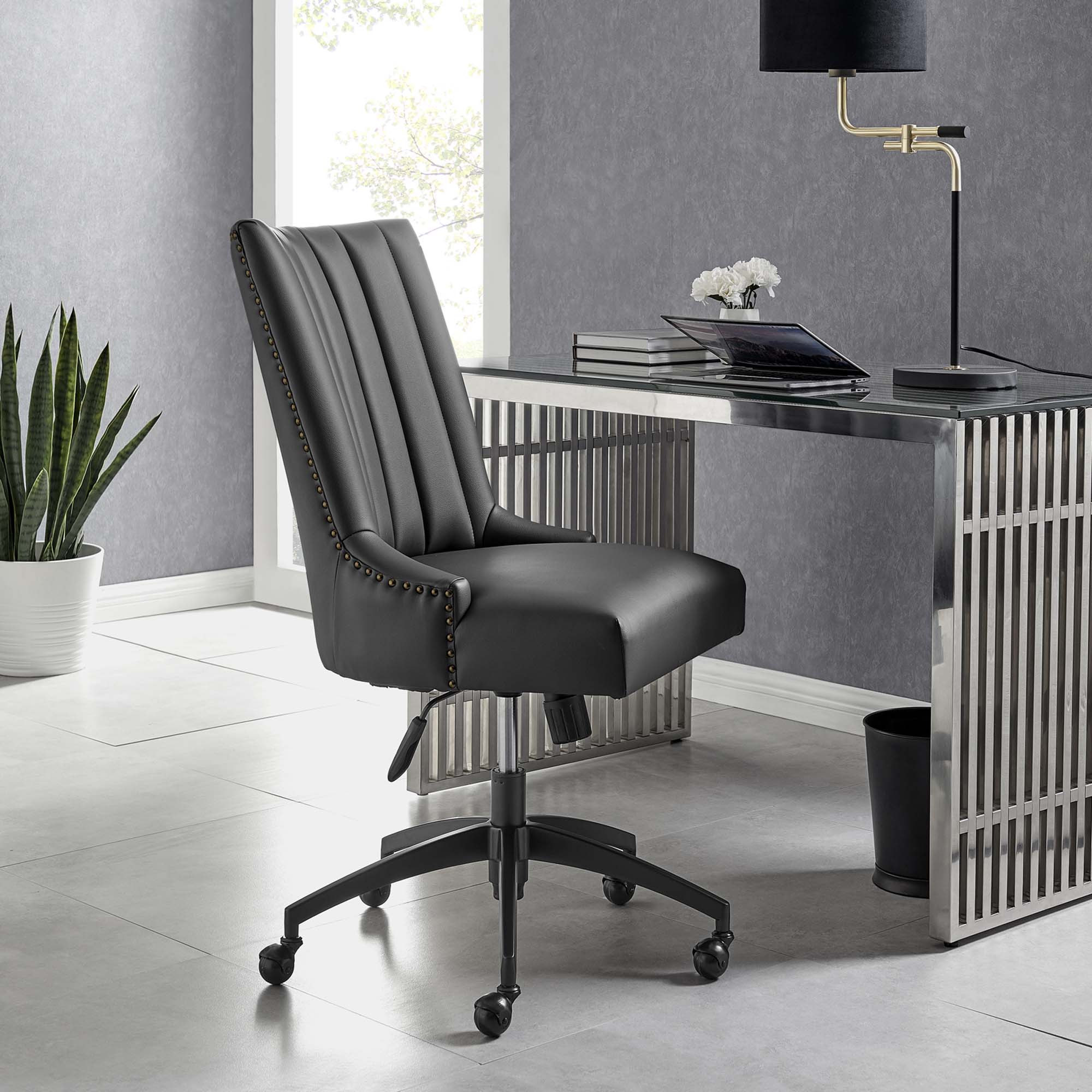 Empower Channel Tufted Vegan Leather Office Chair - Image 2