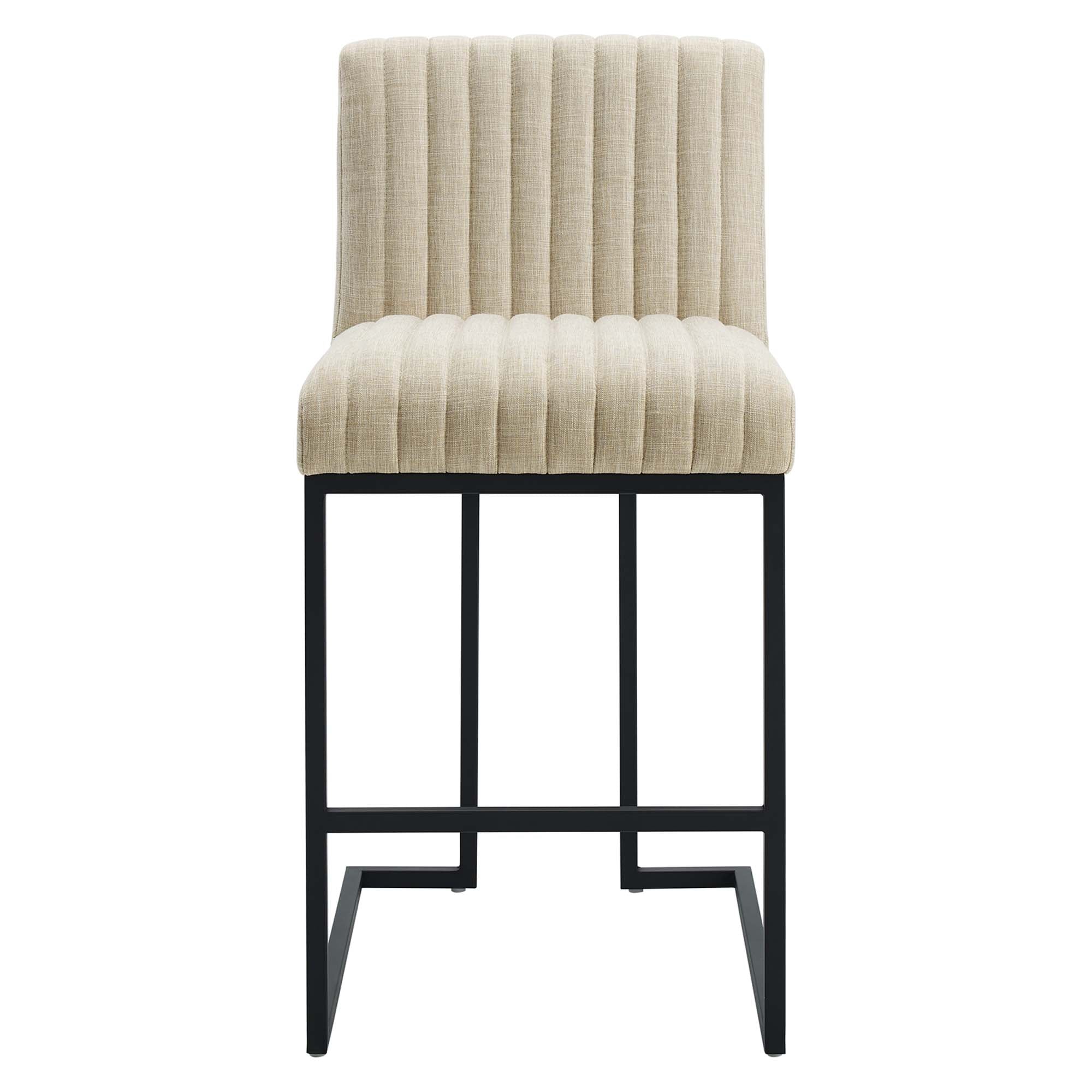 Indulge Channel Tufted Fabric Counter Stool - Image 7