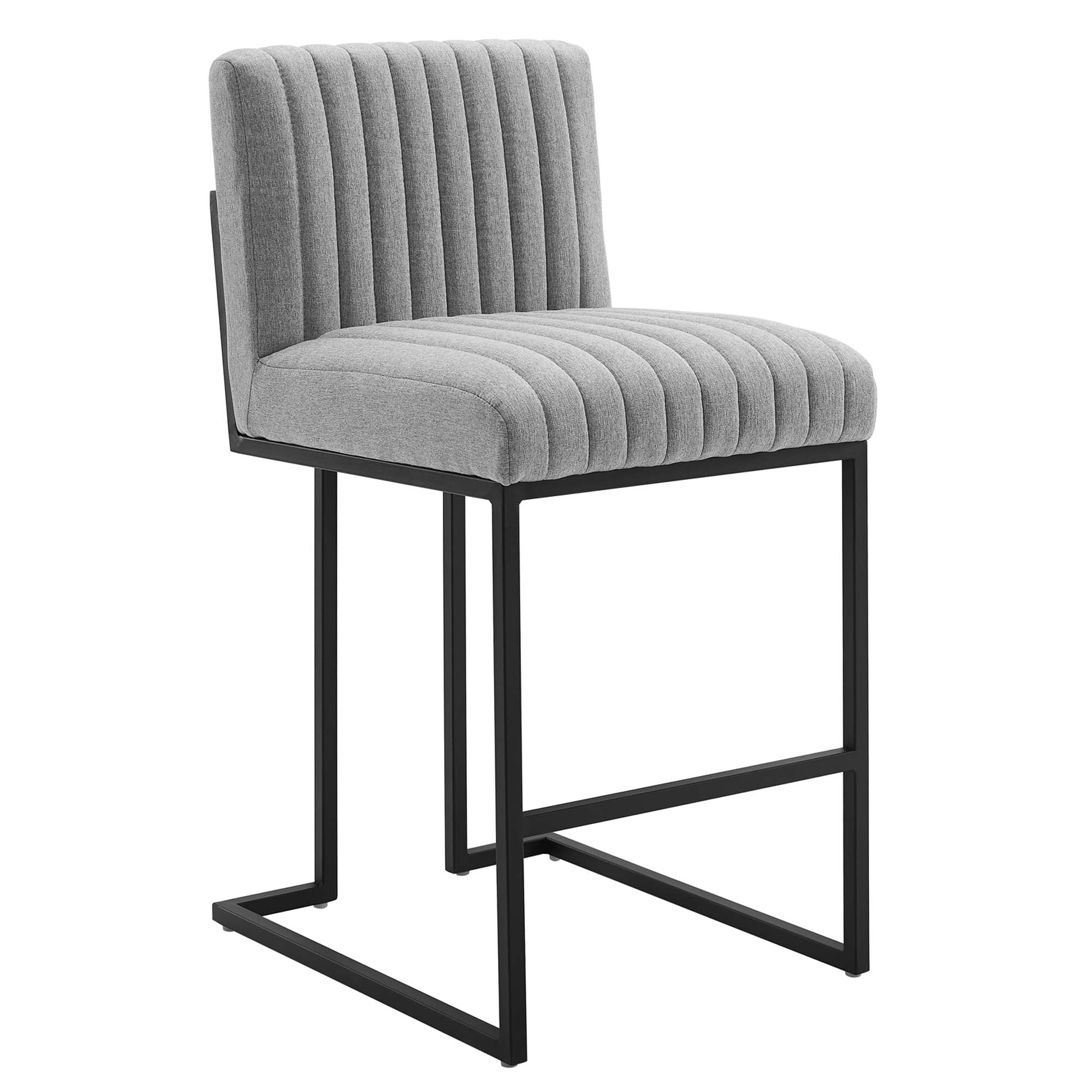 Indulge Channel Tufted Fabric Counter Stool - Image 10