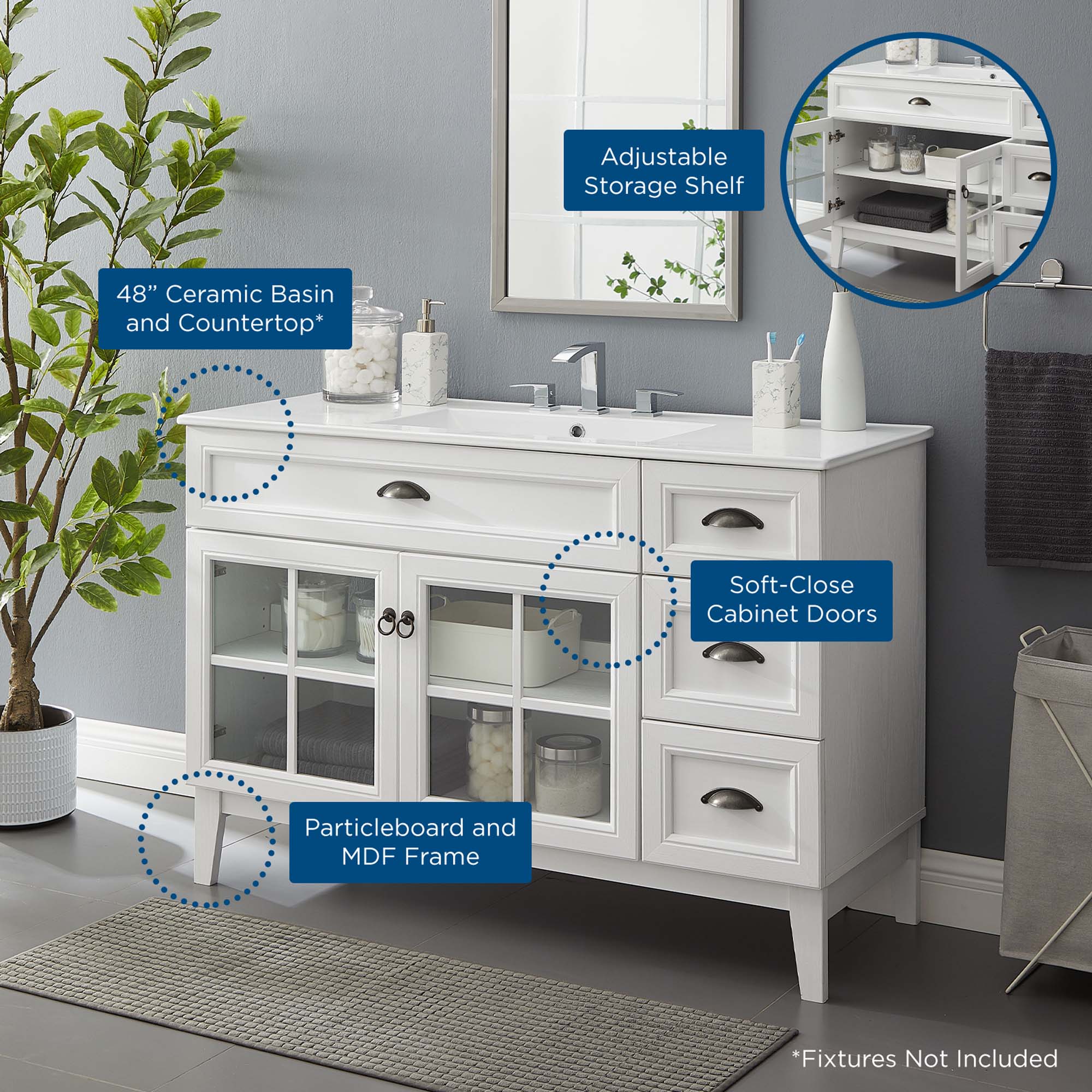Isle Bathroom Vanity Basin Included view 4