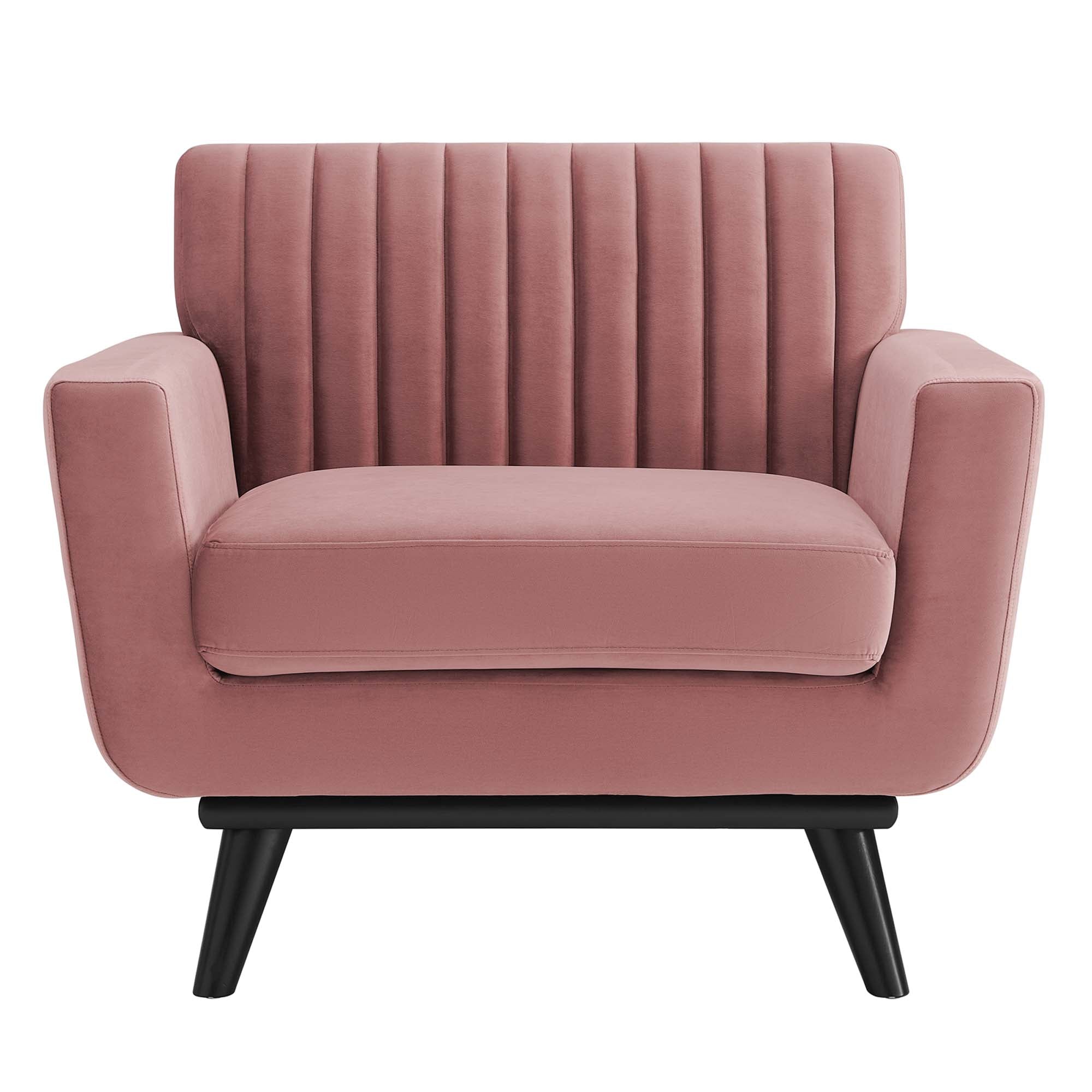 Engage Channel Tufted Performance Velvet Armchair view 7