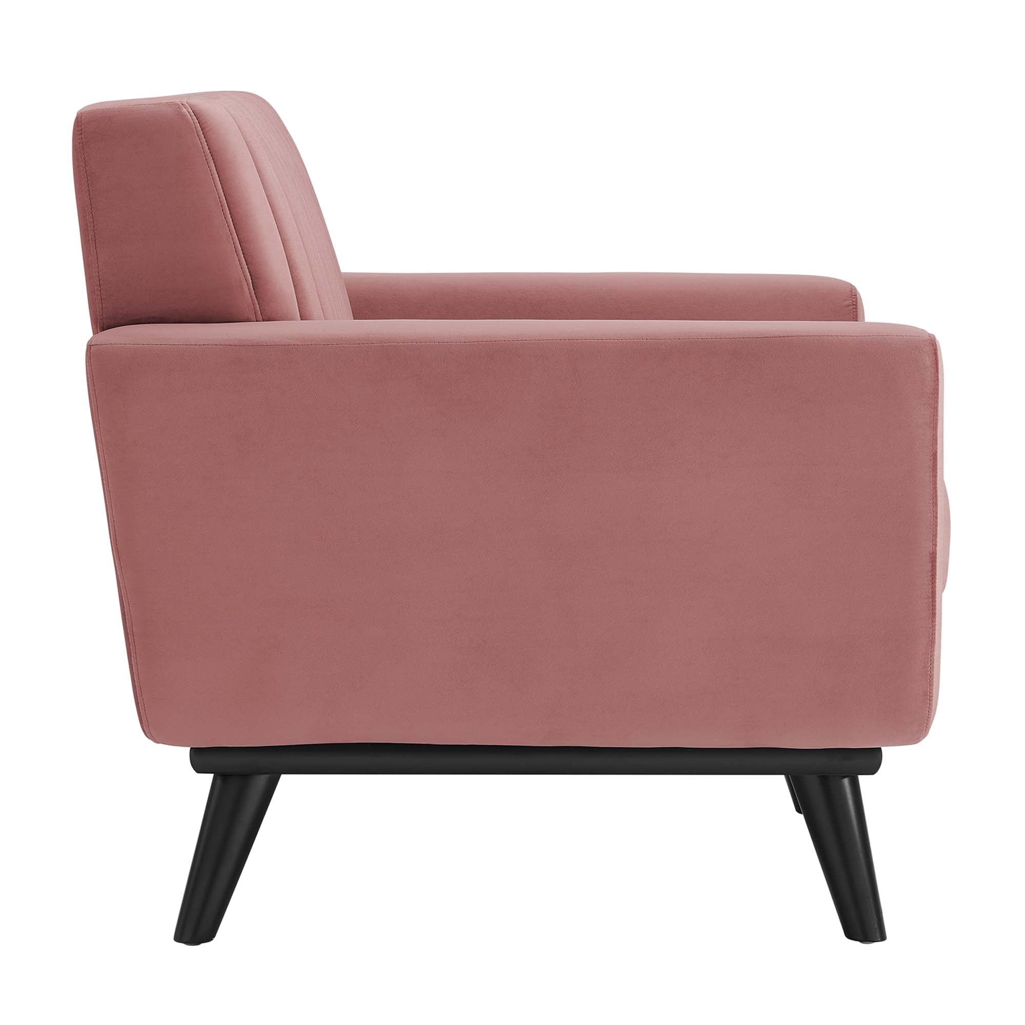 Engage Channel Tufted Performance Velvet Armchair view 5