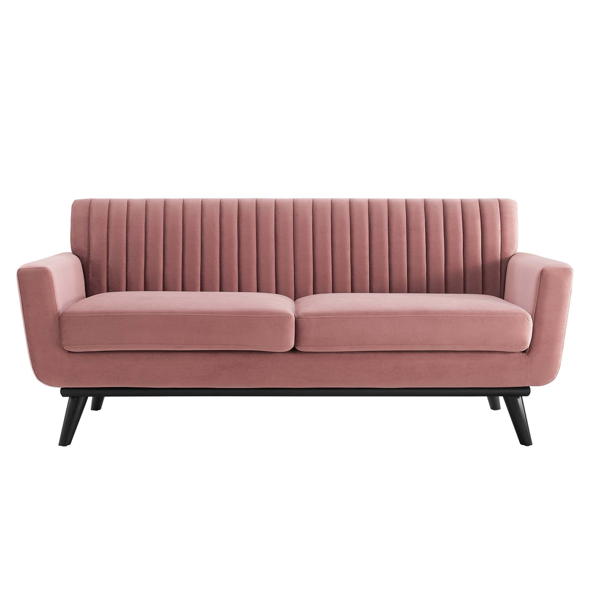 Engage Channel Tufted Performance Velvet Loveseat view 7