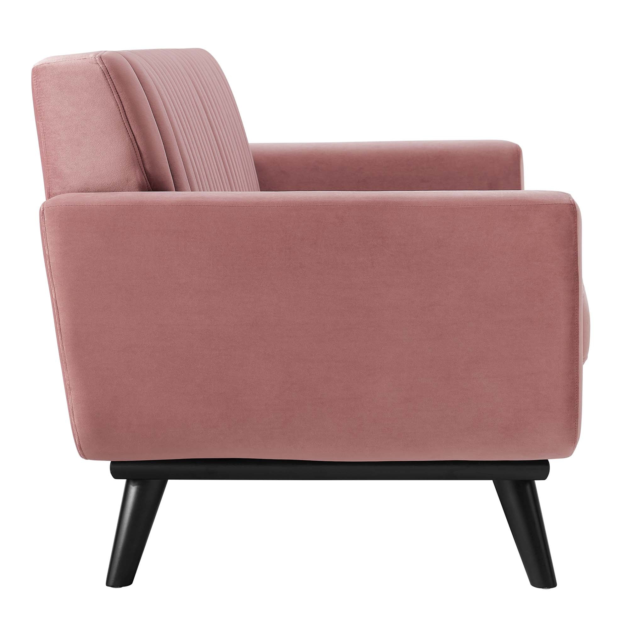 Engage Channel Tufted Performance Velvet Loveseat view 5