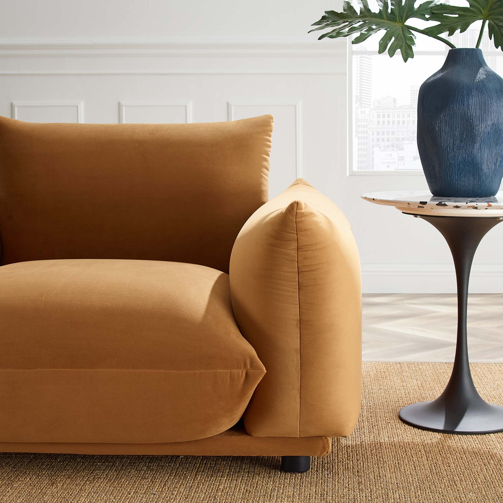 Copious Performance Velvet Armchair view 4