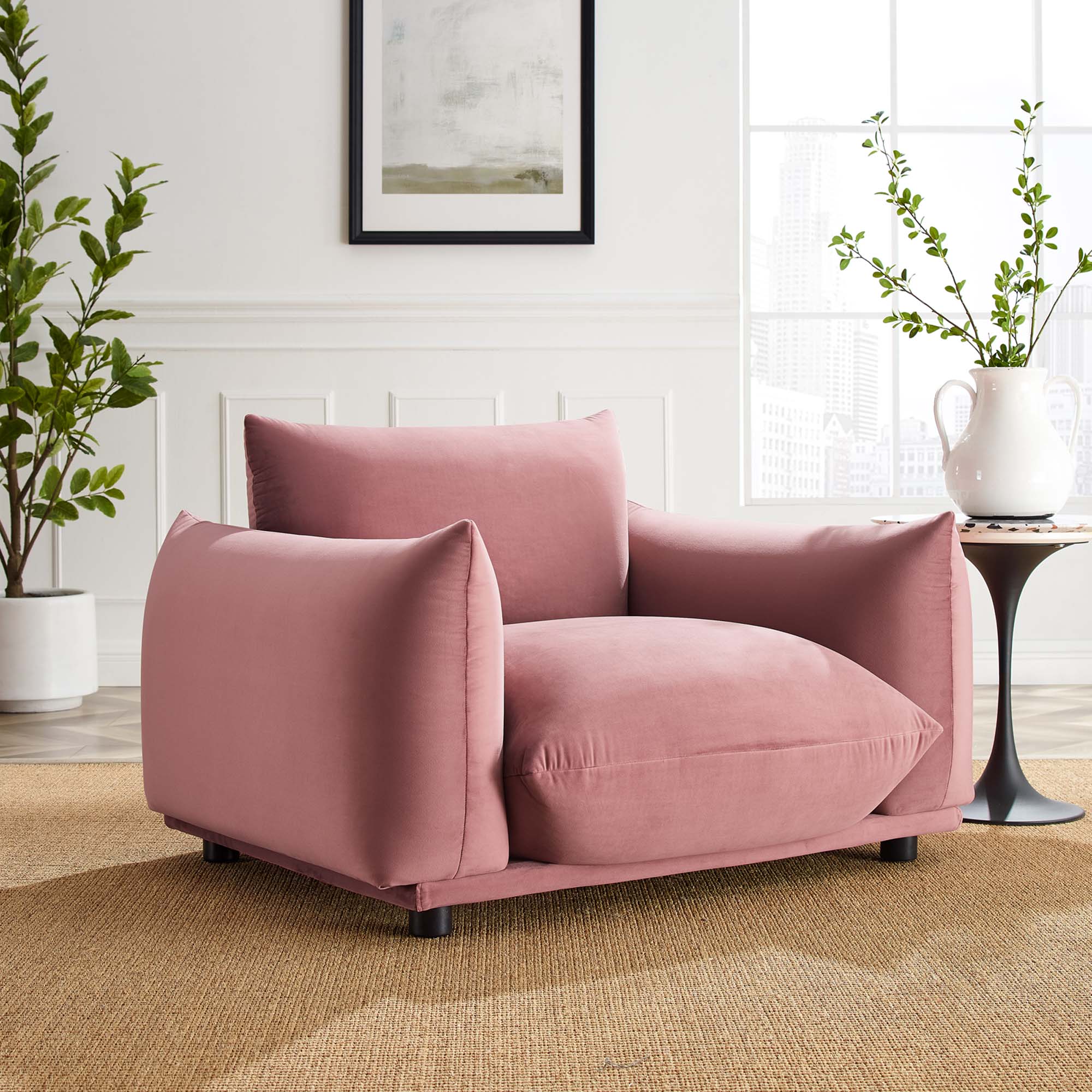 Copious Performance Velvet Armchair view 8