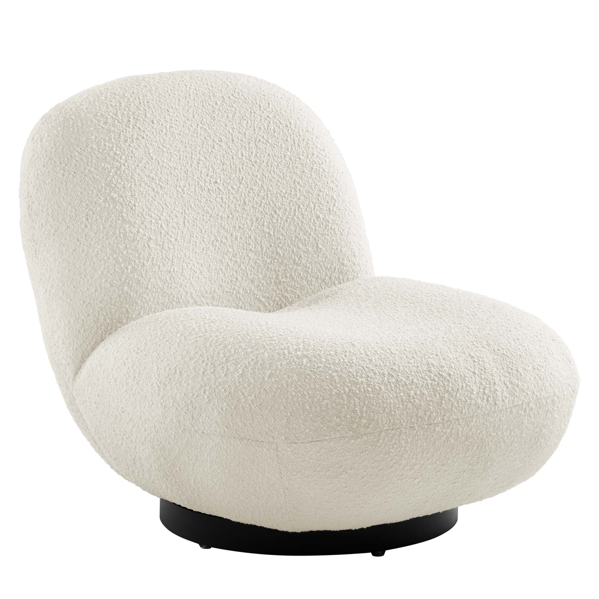 Kindred Boucle Upholstered Swivel Chair view 1
