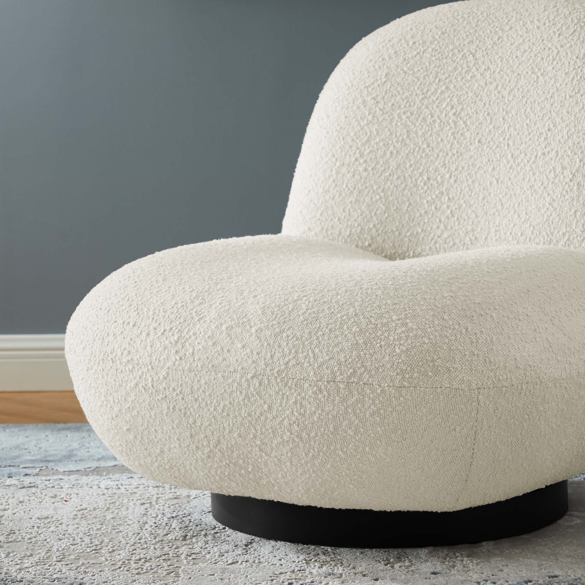 Kindred Boucle Upholstered Swivel Chair view 4