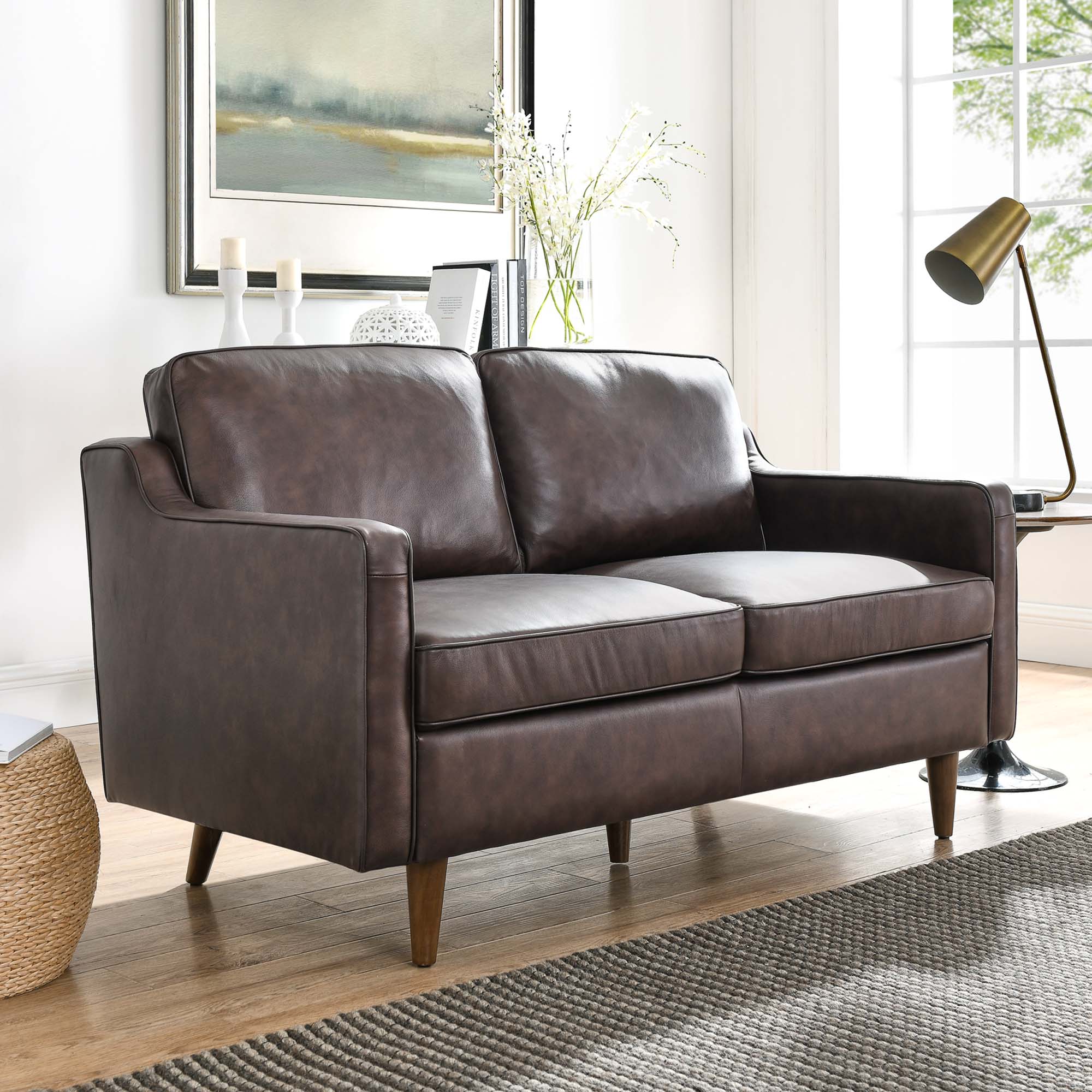 Impart Genuine Leather Loveseat view 2