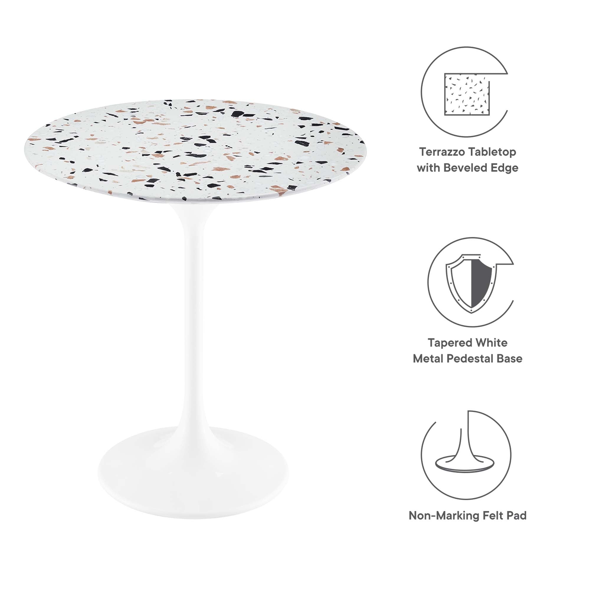 Lippa Round Terrazzo Side Table - Image 3