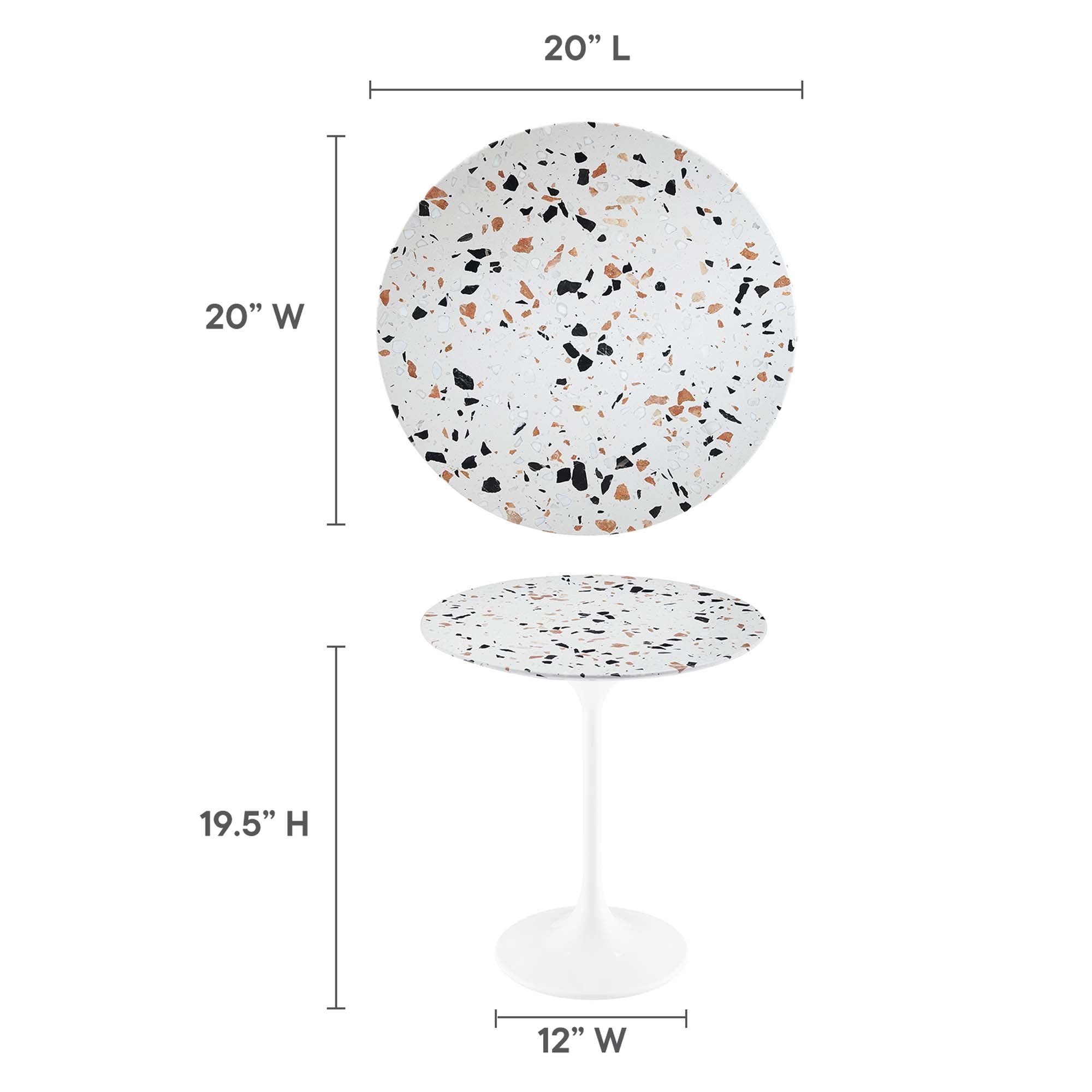 Lippa Round Terrazzo Side Table - Image 4