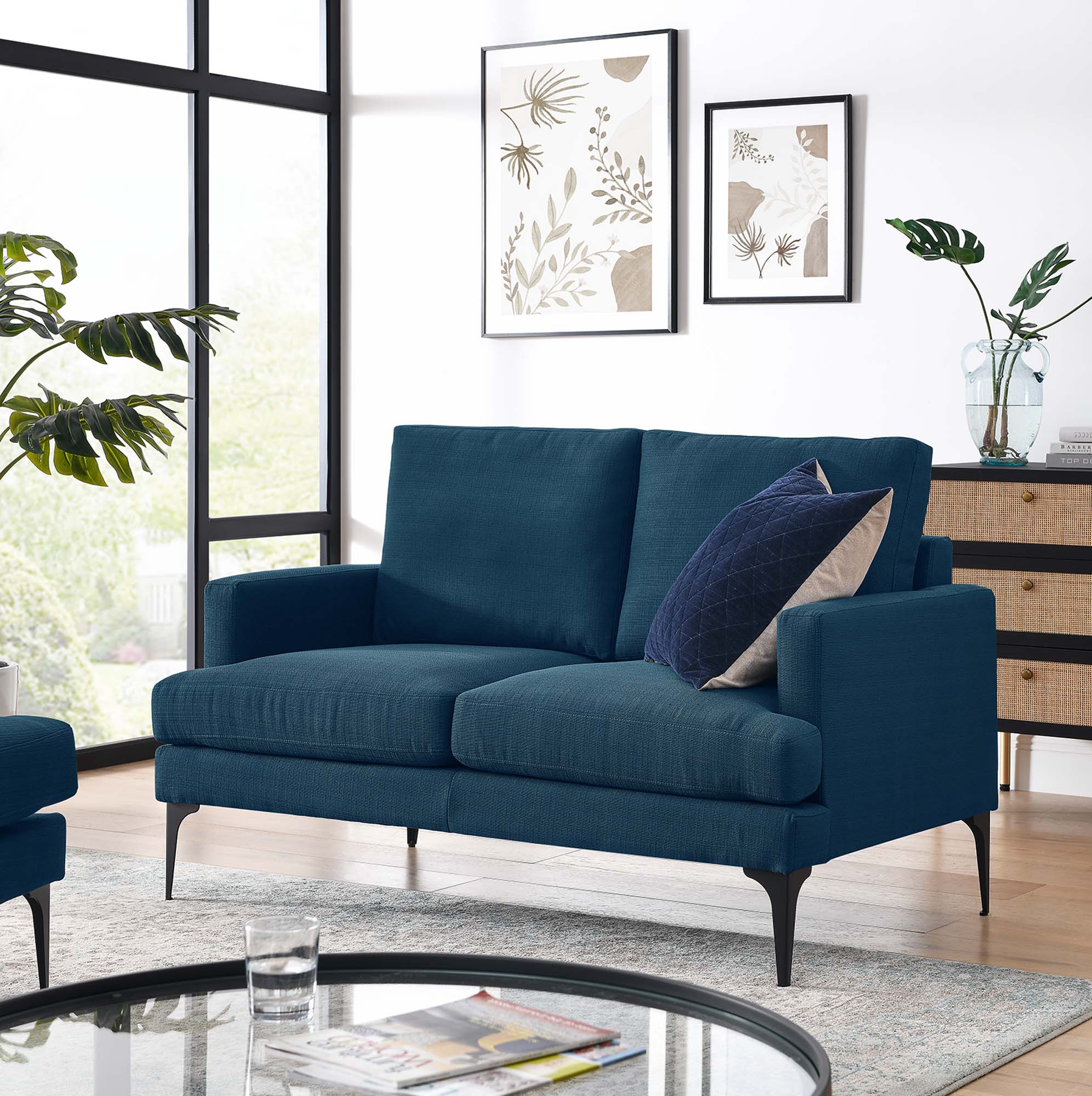 Evermore Upholstered Fabric Loveseat view 2