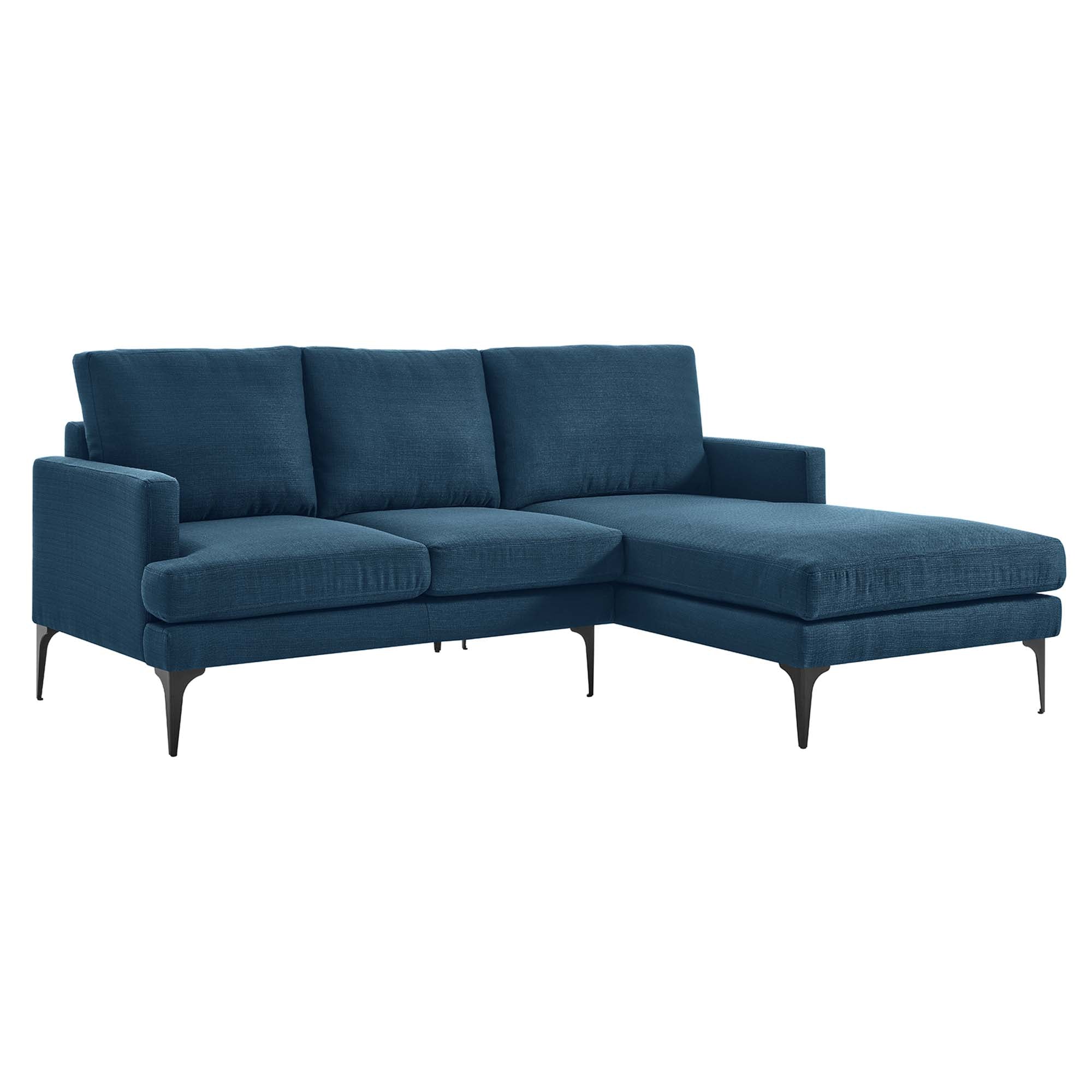 Evermore Right-Facing Upholstered Fabric Sectional Sofa view 1
