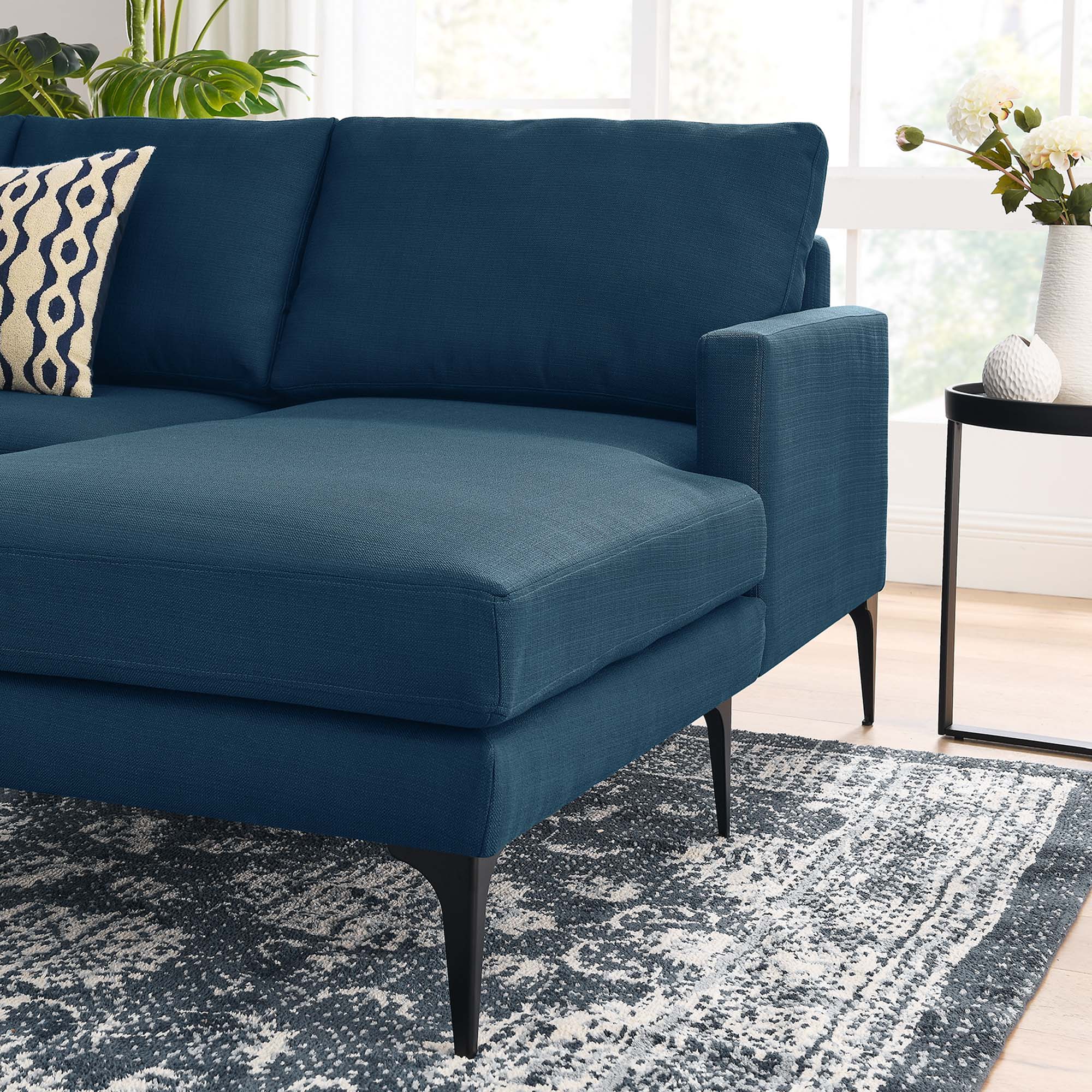Evermore Right-Facing Upholstered Fabric Sectional Sofa view 4