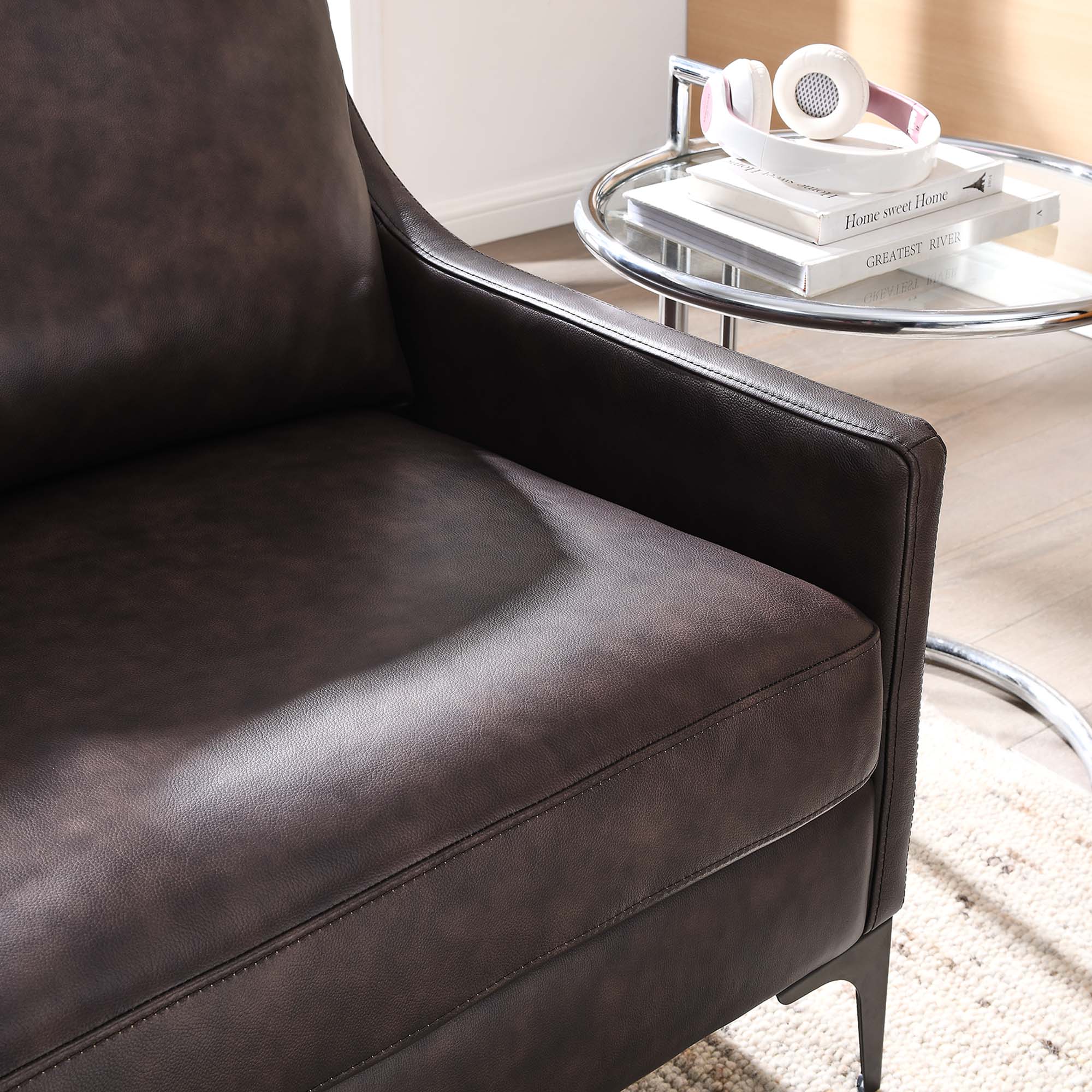 Corland Leather Loveseat view 4