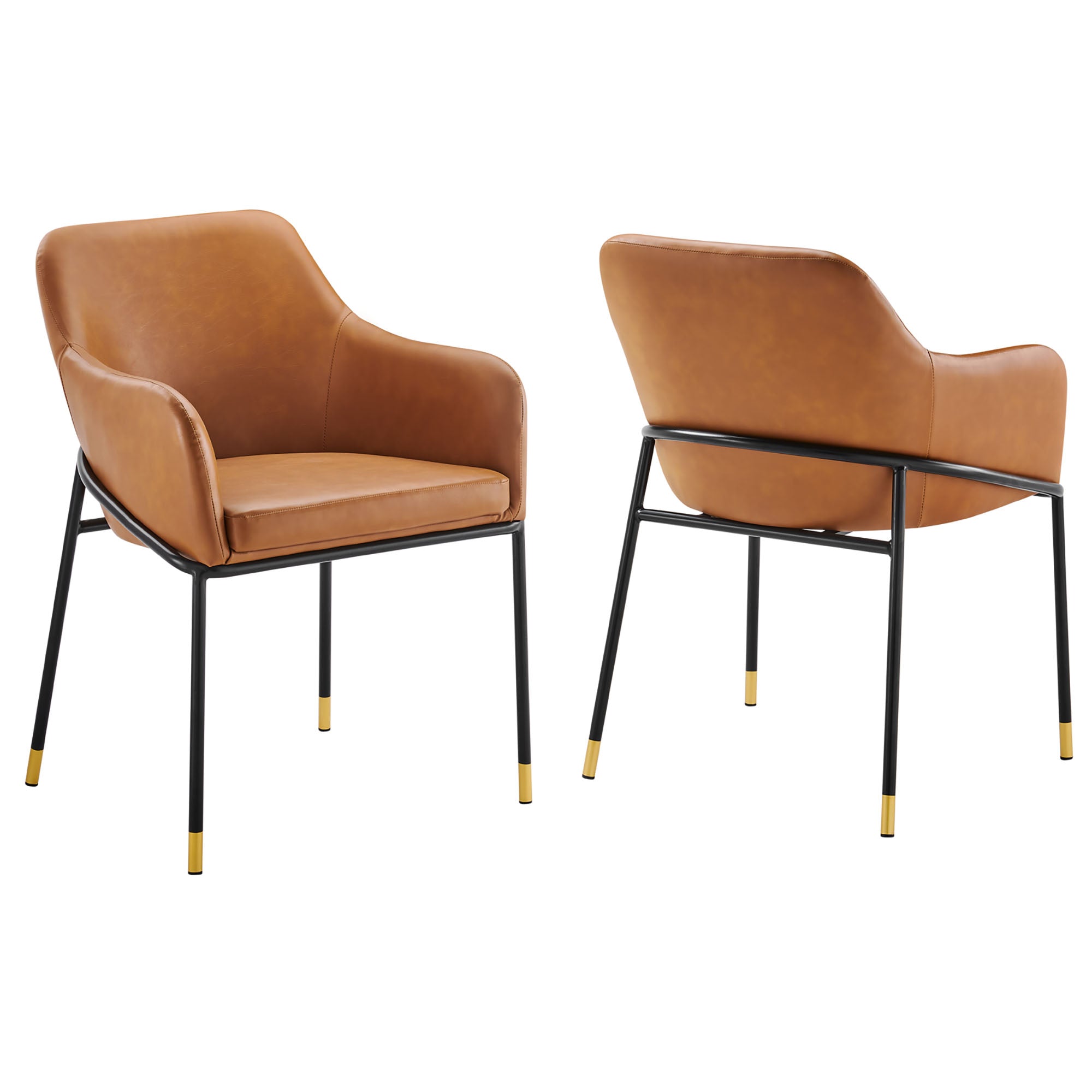 Jovi Vegan Leather Dining Chair Set of 2 view 1