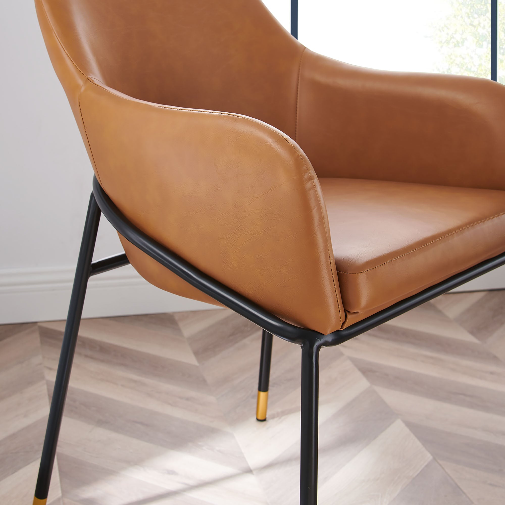 Jovi Vegan Leather Dining Chair Set of 2 view 4