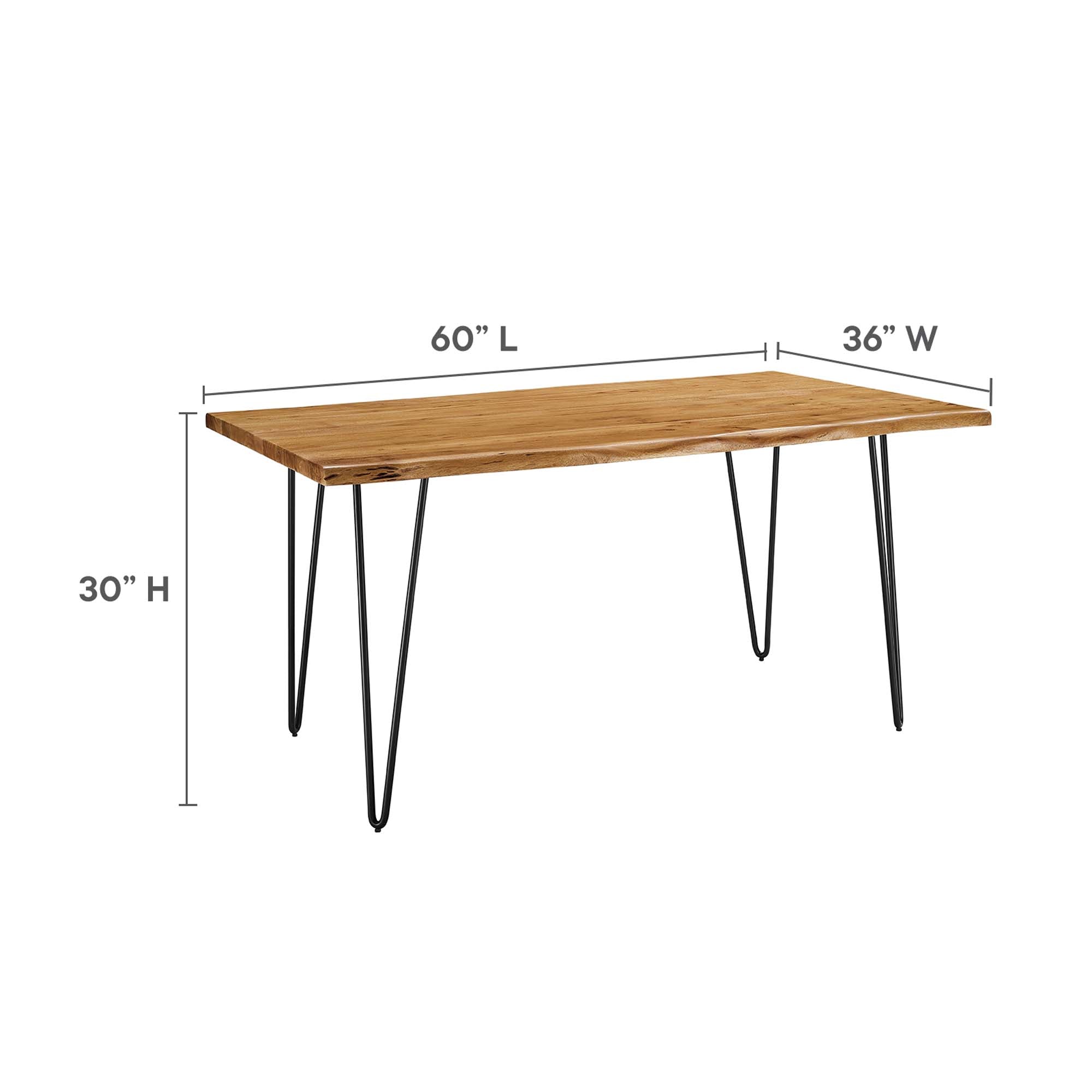 Ardor 60″ Live Edge Acacia Wood Acacia Wood Dining Table view 5