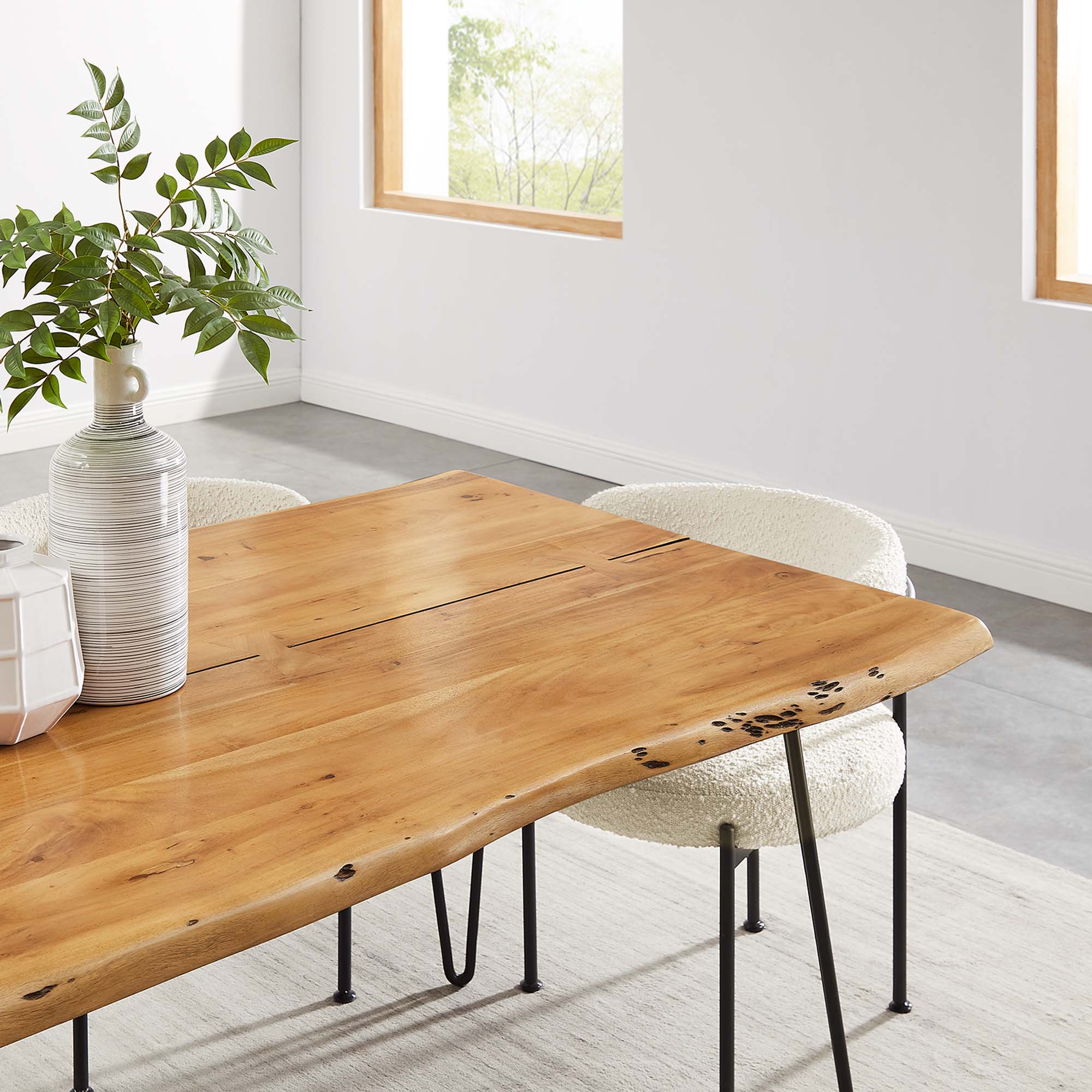 Ardor 74″ Live Edge Acacia Wood Acacia Wood Dining Table view 7