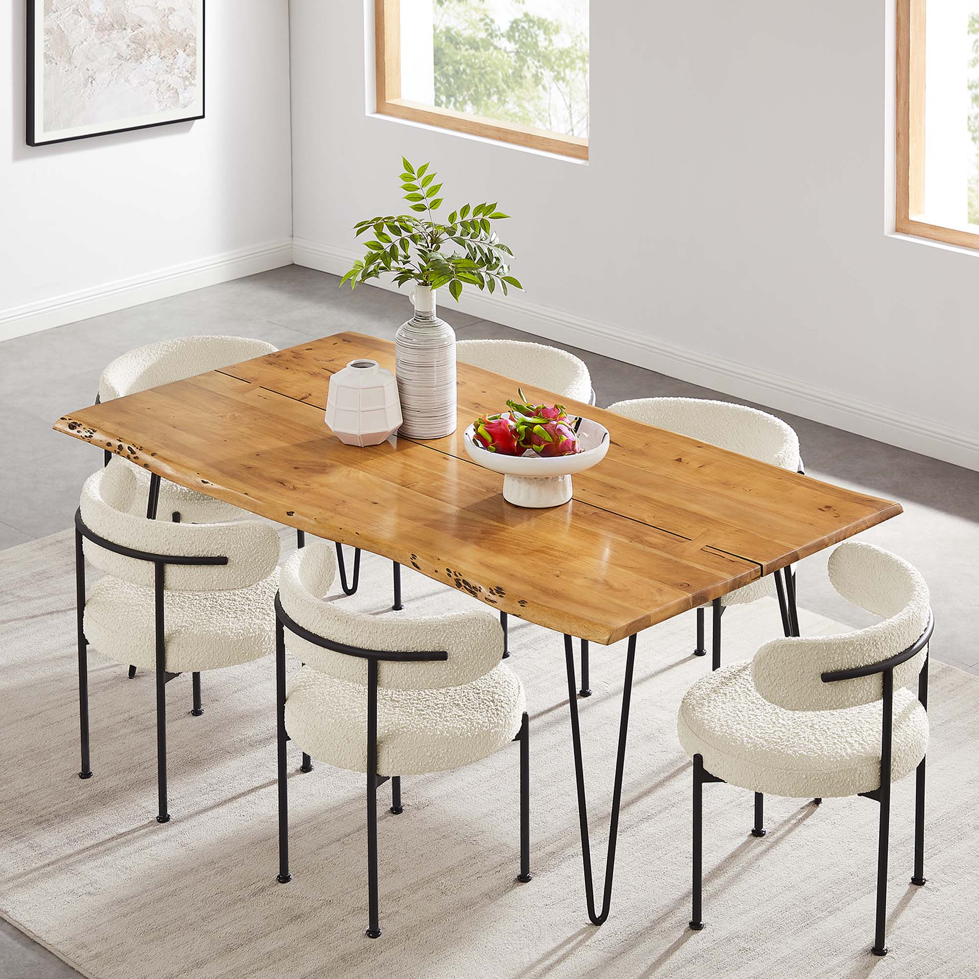 Ardor 74″ Live Edge Acacia Wood Acacia Wood Dining Table view 6