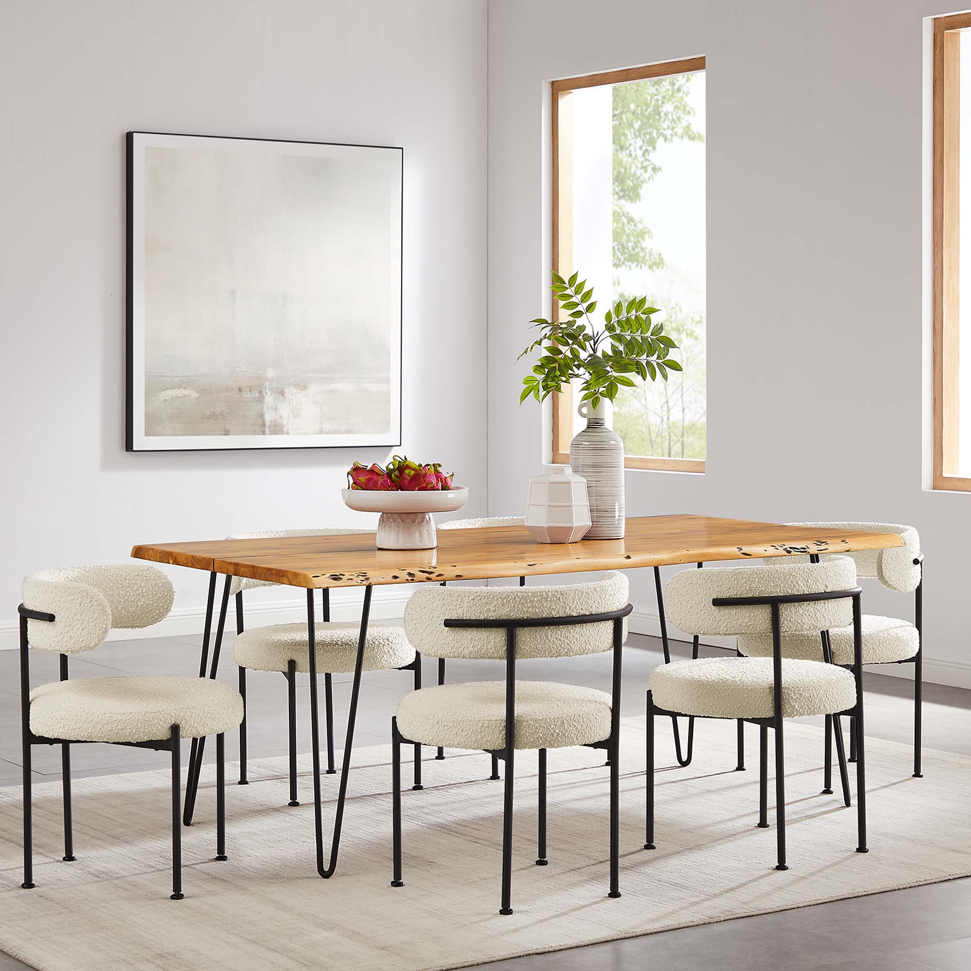 Ardor 74″ Live Edge Acacia Wood Acacia Wood Dining Table view 2