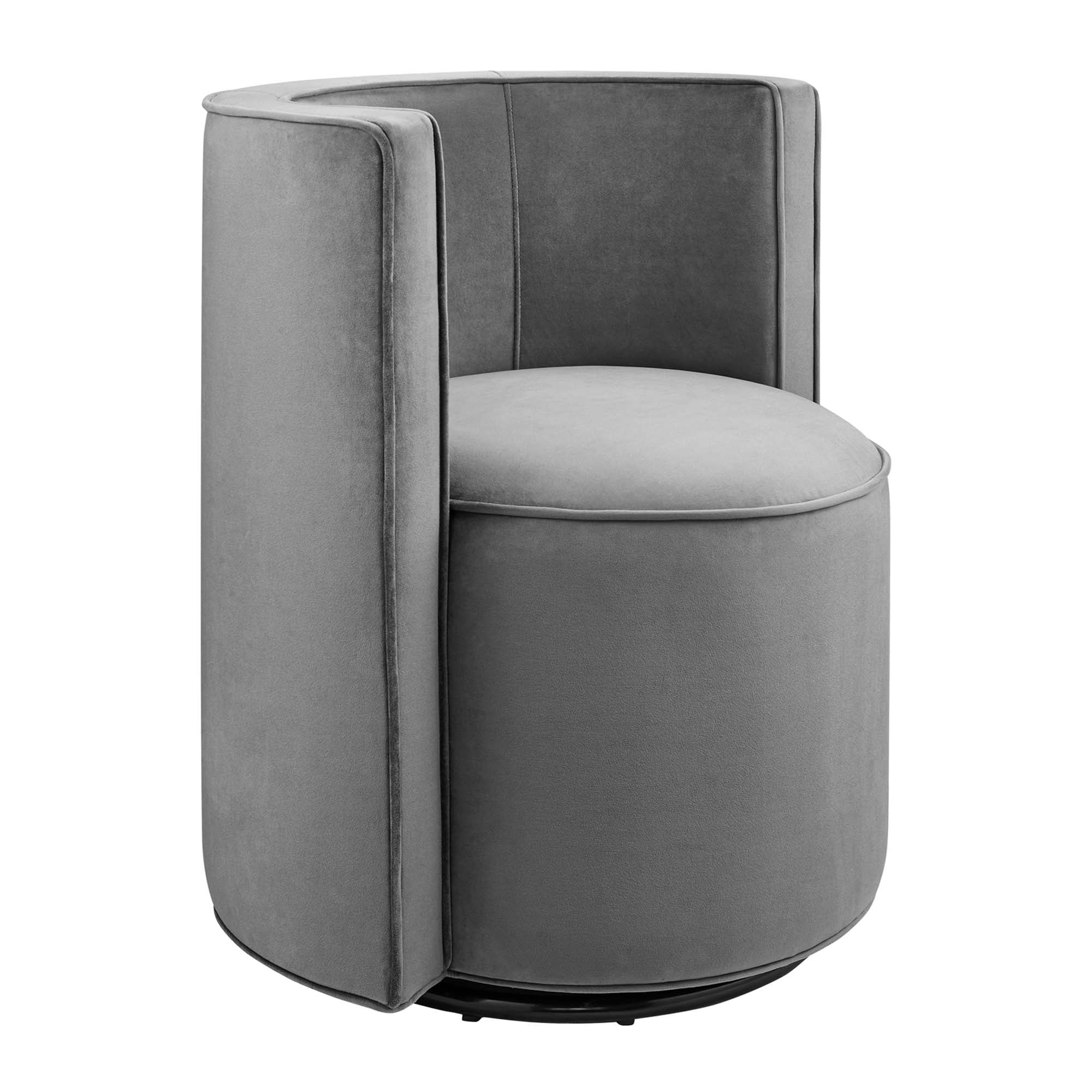 Della Performance Velvet Fabric Swivel Chair view 1