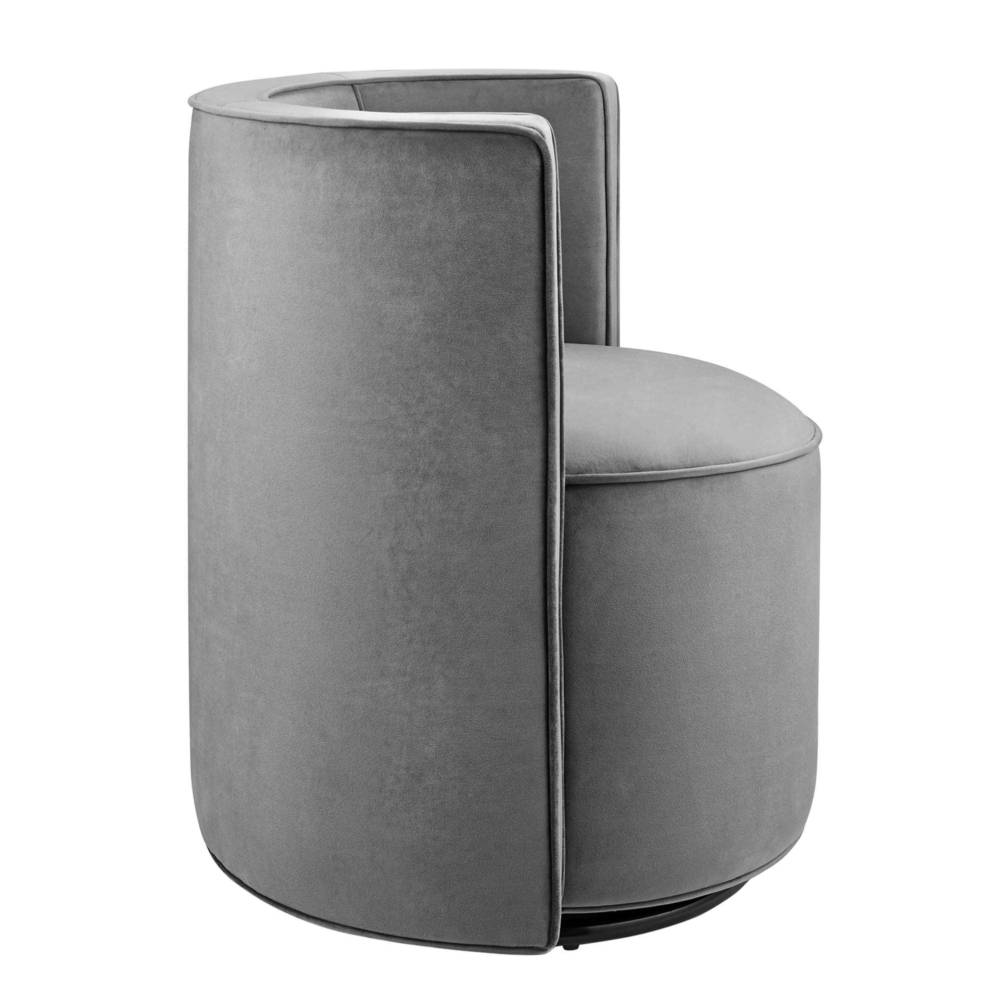 Della Performance Velvet Fabric Swivel Chair view 6