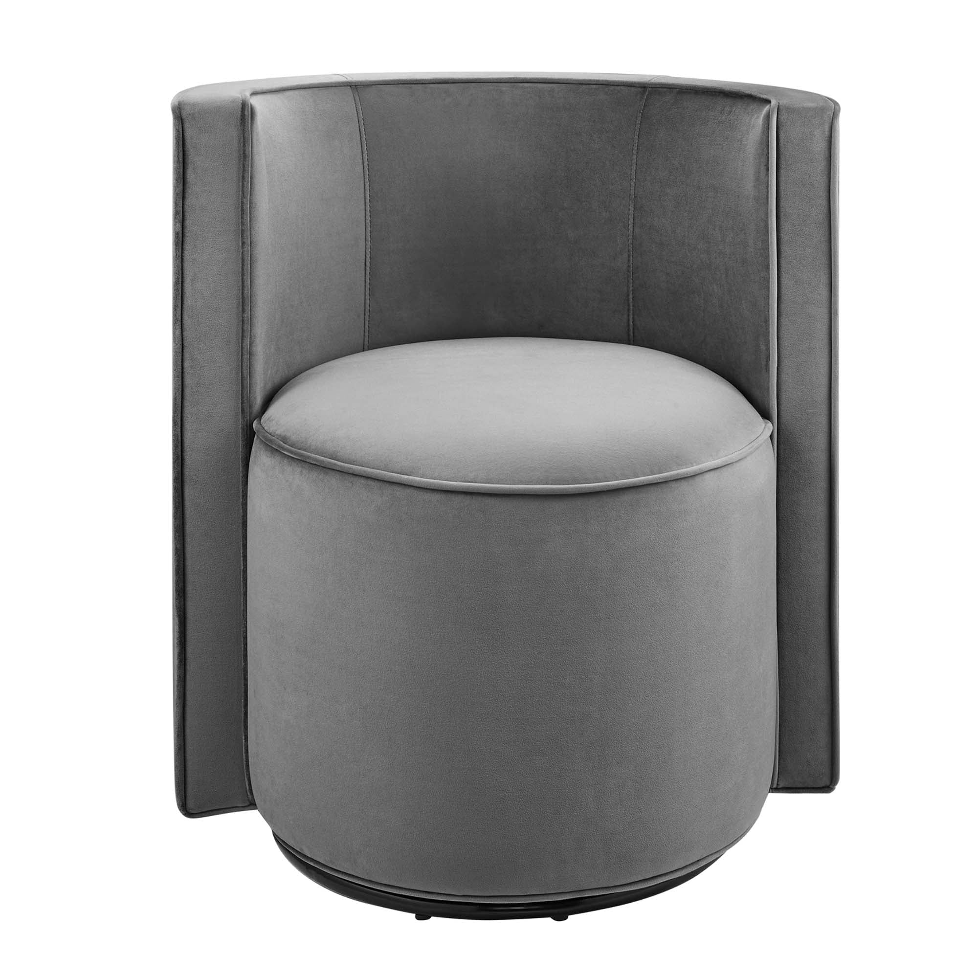 Della Performance Velvet Fabric Swivel Chair view 8