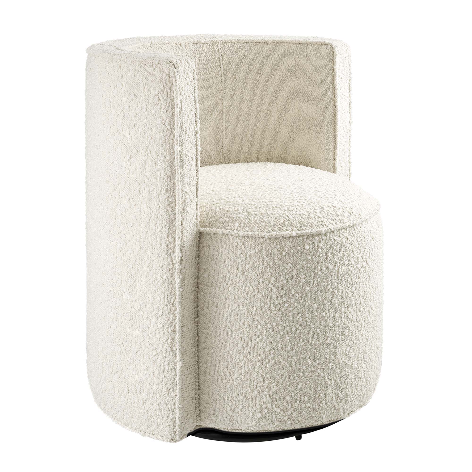 Della Boucle Fabric Swivel Chair view 1