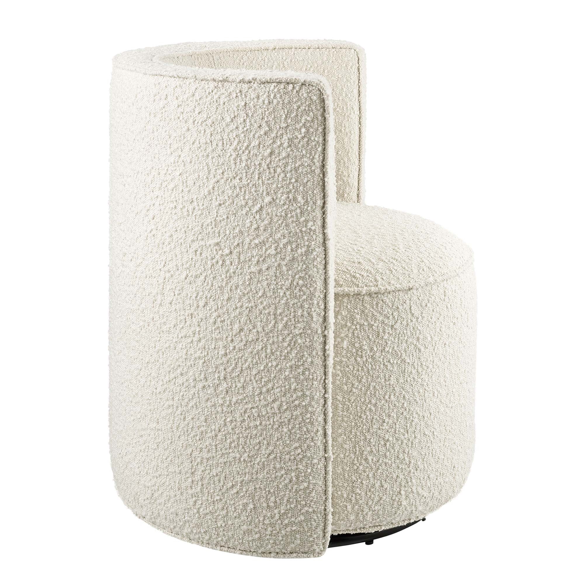 Della Boucle Fabric Swivel Chair view 6