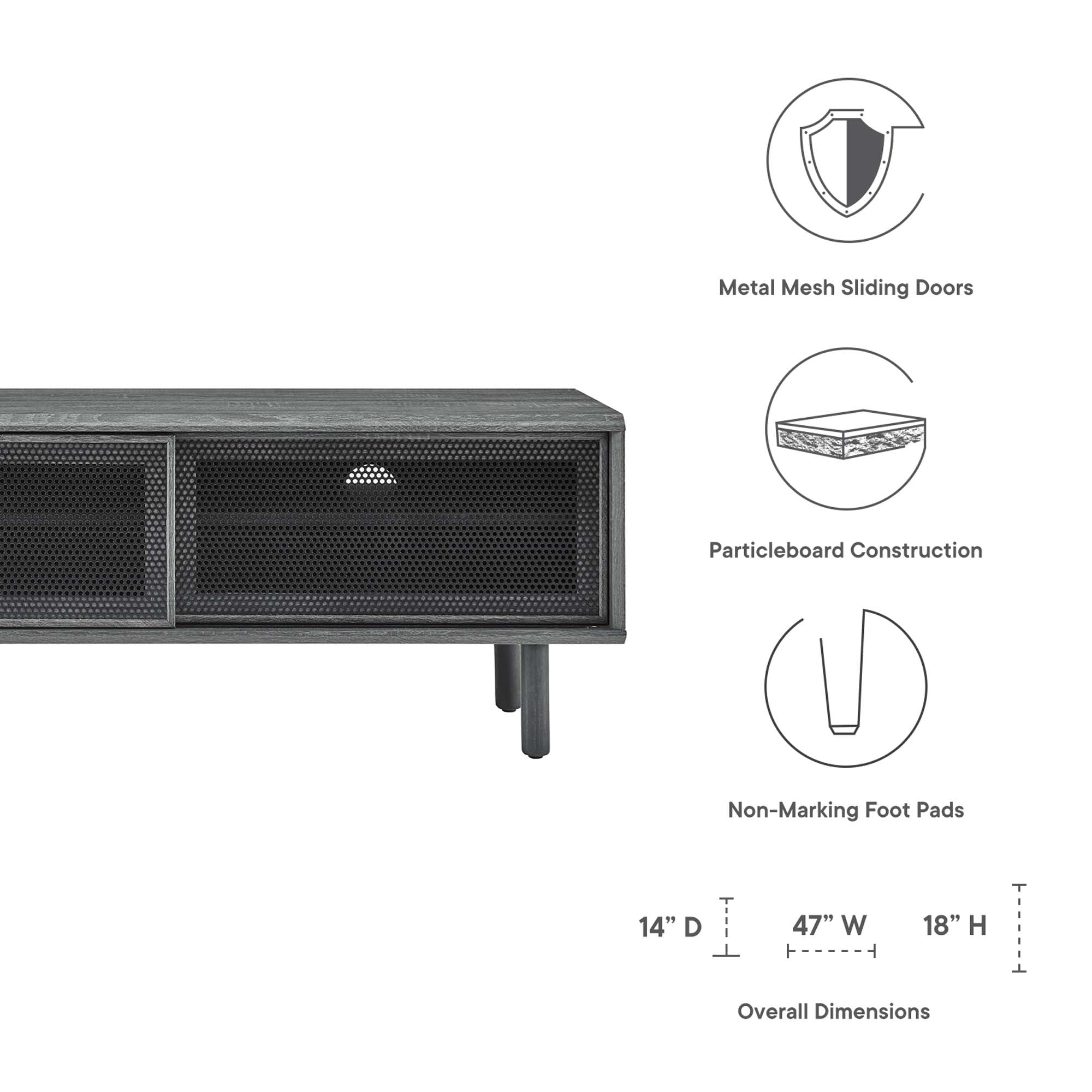 Kurtis 47″ TV Stand view 3