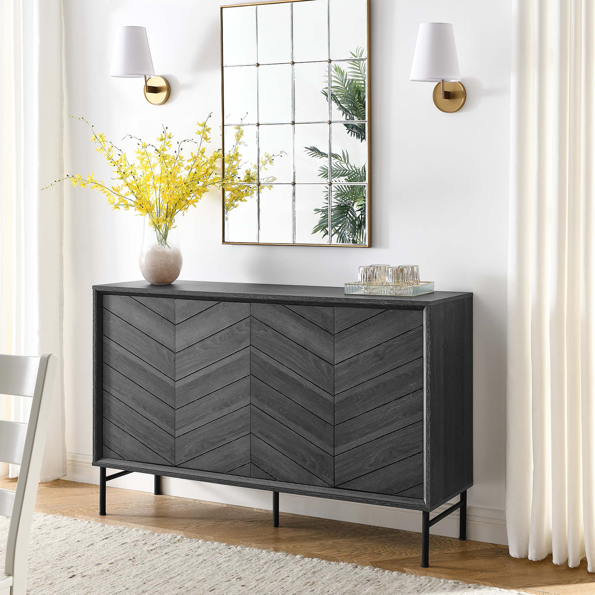 Harper Chevron Sideboard view 2
