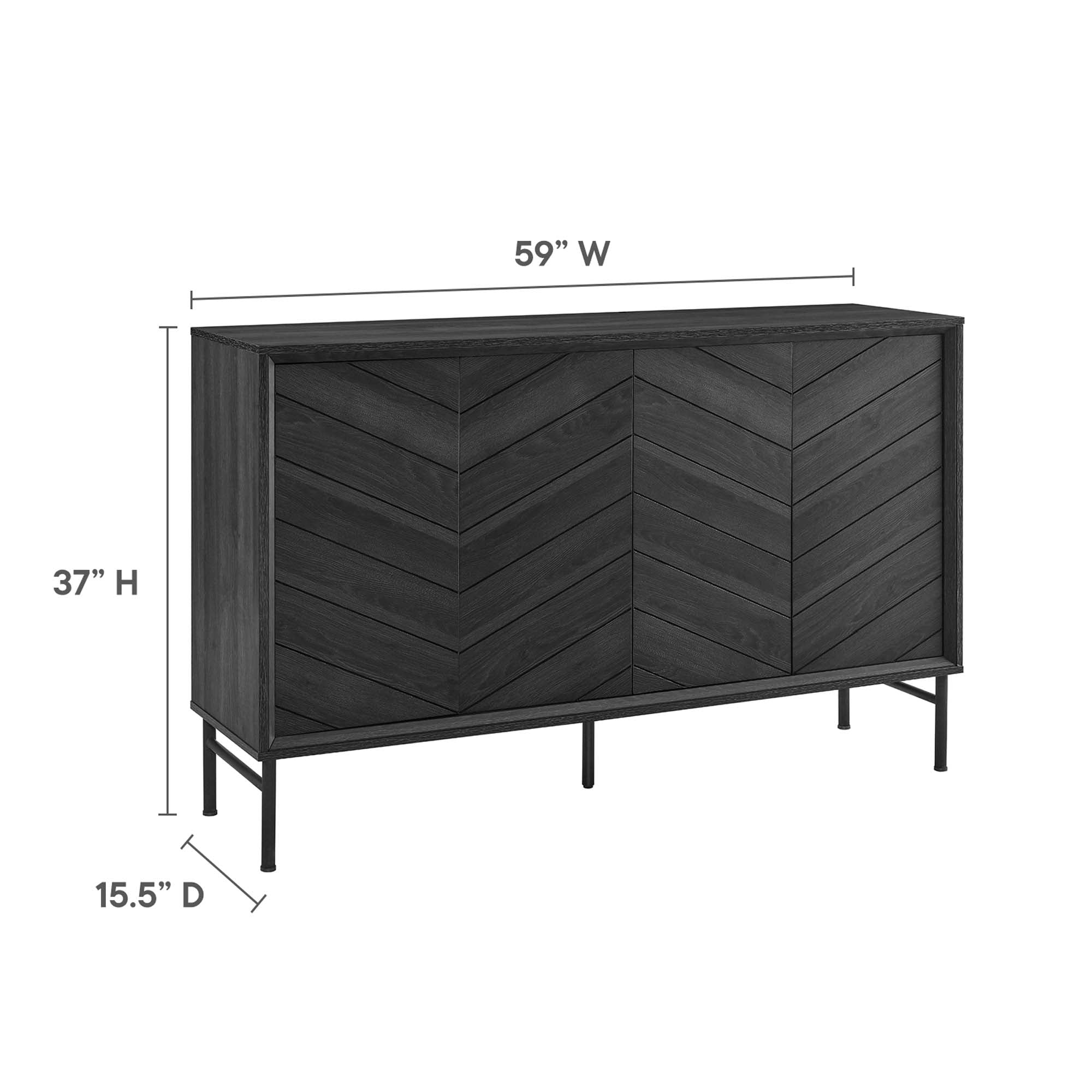 Harper Chevron Sideboard view 4